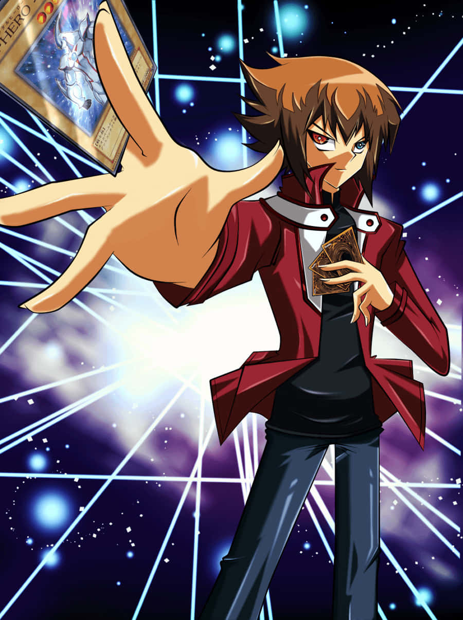 Jaden Yuki Confiado Duelando en Acción Fondos de pantalla