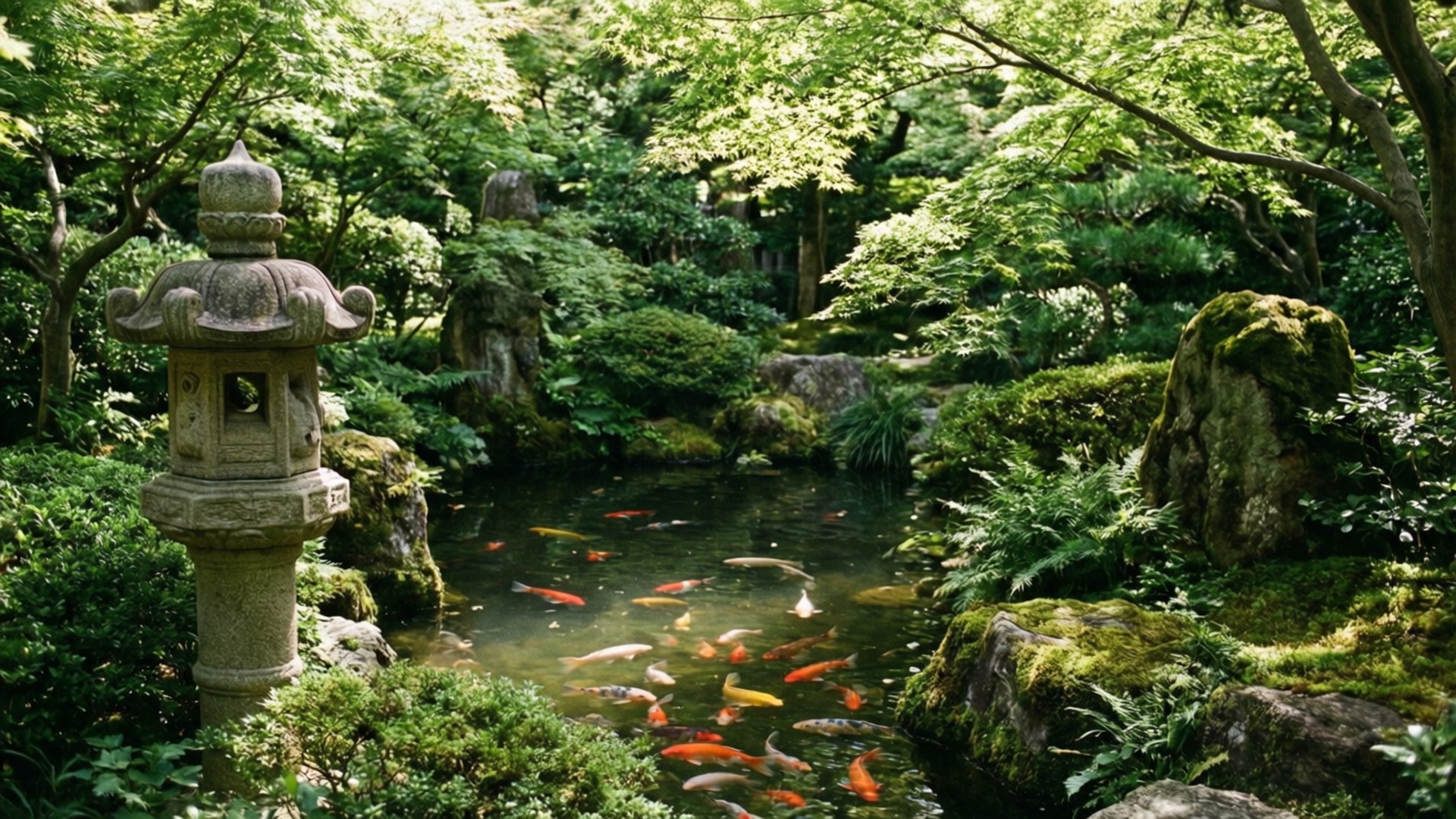 Jardín Zen Koi Fondos de pantalla