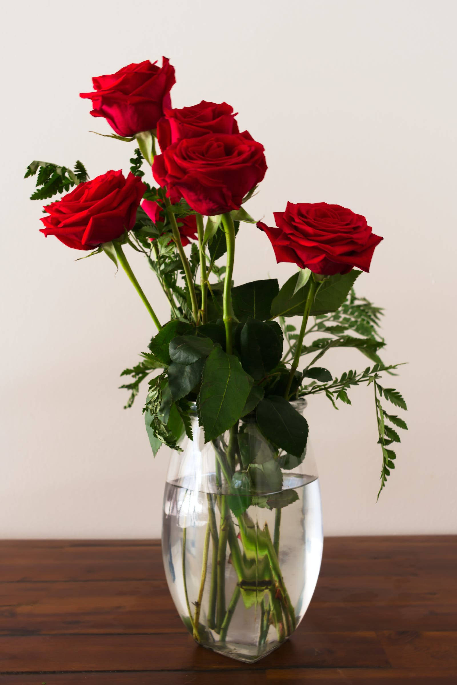 Jarrón con Rosas Rojas Fondos de pantalla