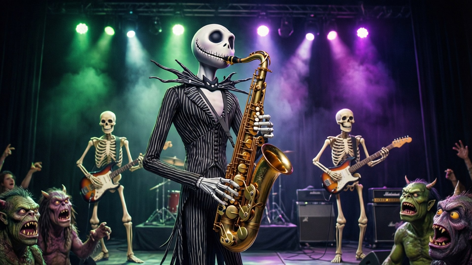 Jazz en el Pueblo de Halloween Fondos de pantalla