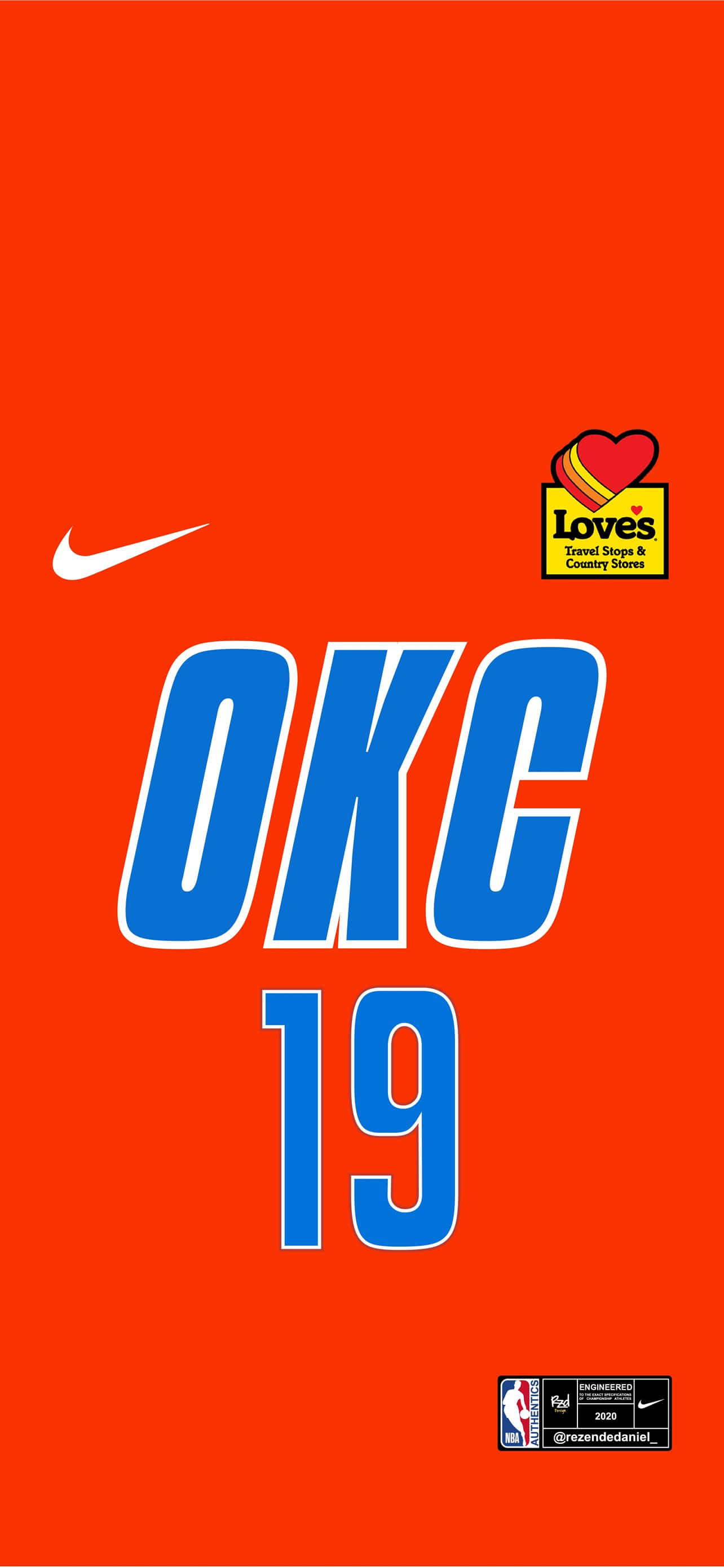 Jersey número 19 de los Oklahoma City Thunder de la NBA Fondos de pantalla