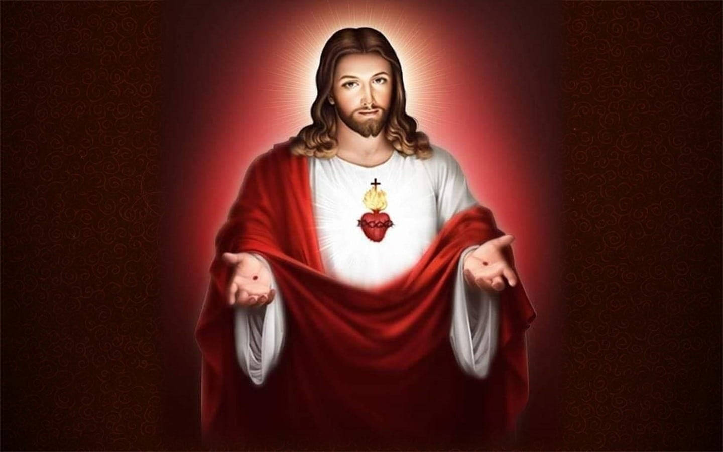 Jesús de rojo para escritorio Fondos de pantalla