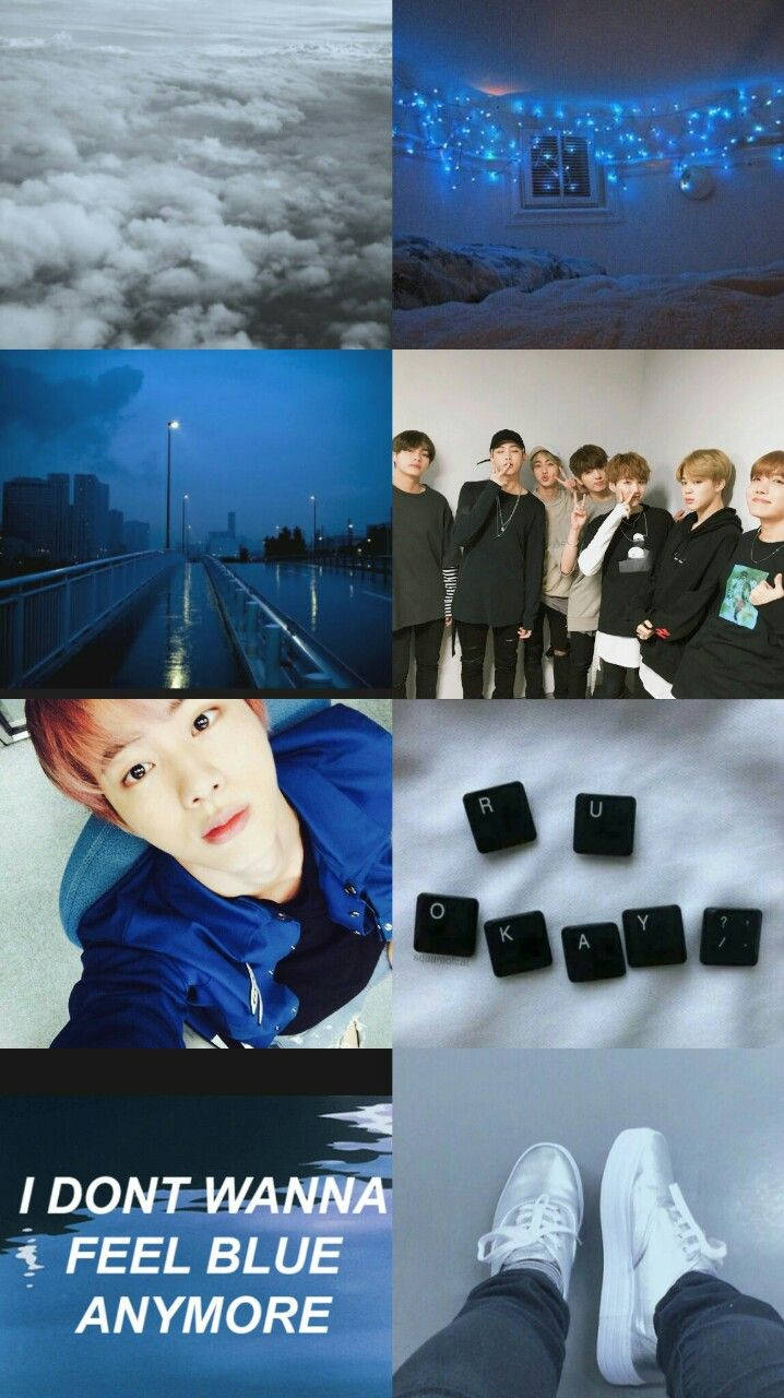 Jin Azul Estético de BTS Fondos de pantalla