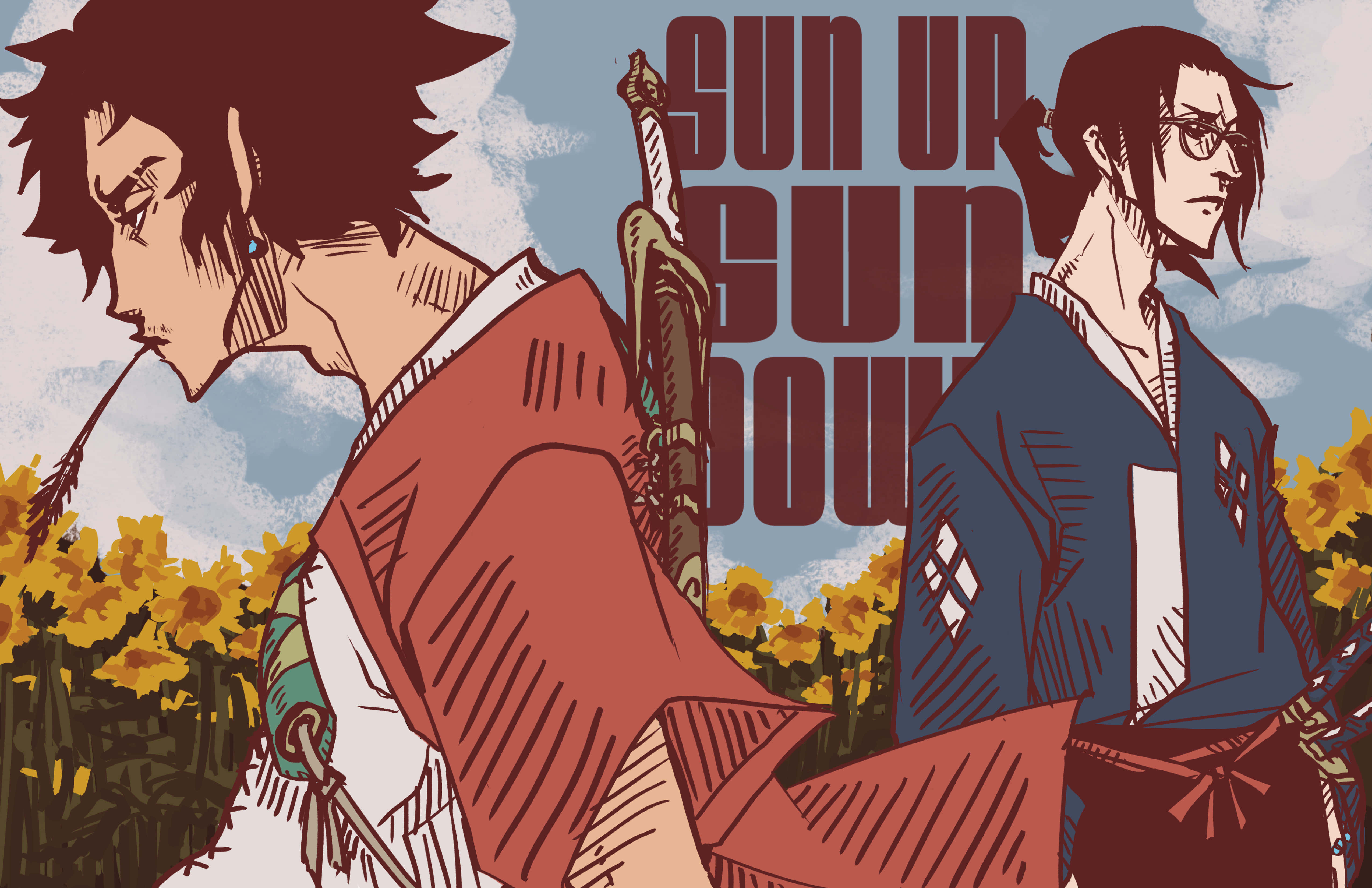 Jin, Fuu y Mugen, tres amigos en un viaje Fondos de pantalla
