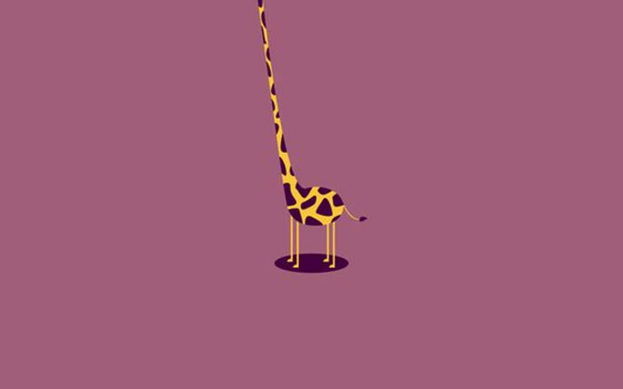 Jirafa Estética Minimalista Fondos de pantalla