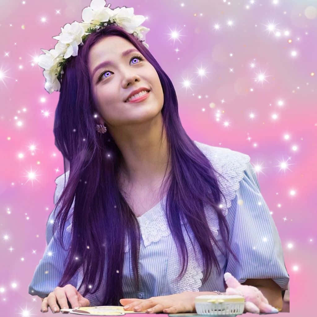 Jisoo Blackpink Ojos y Cabello Púrpura — Blackpink Fondos de pantalla