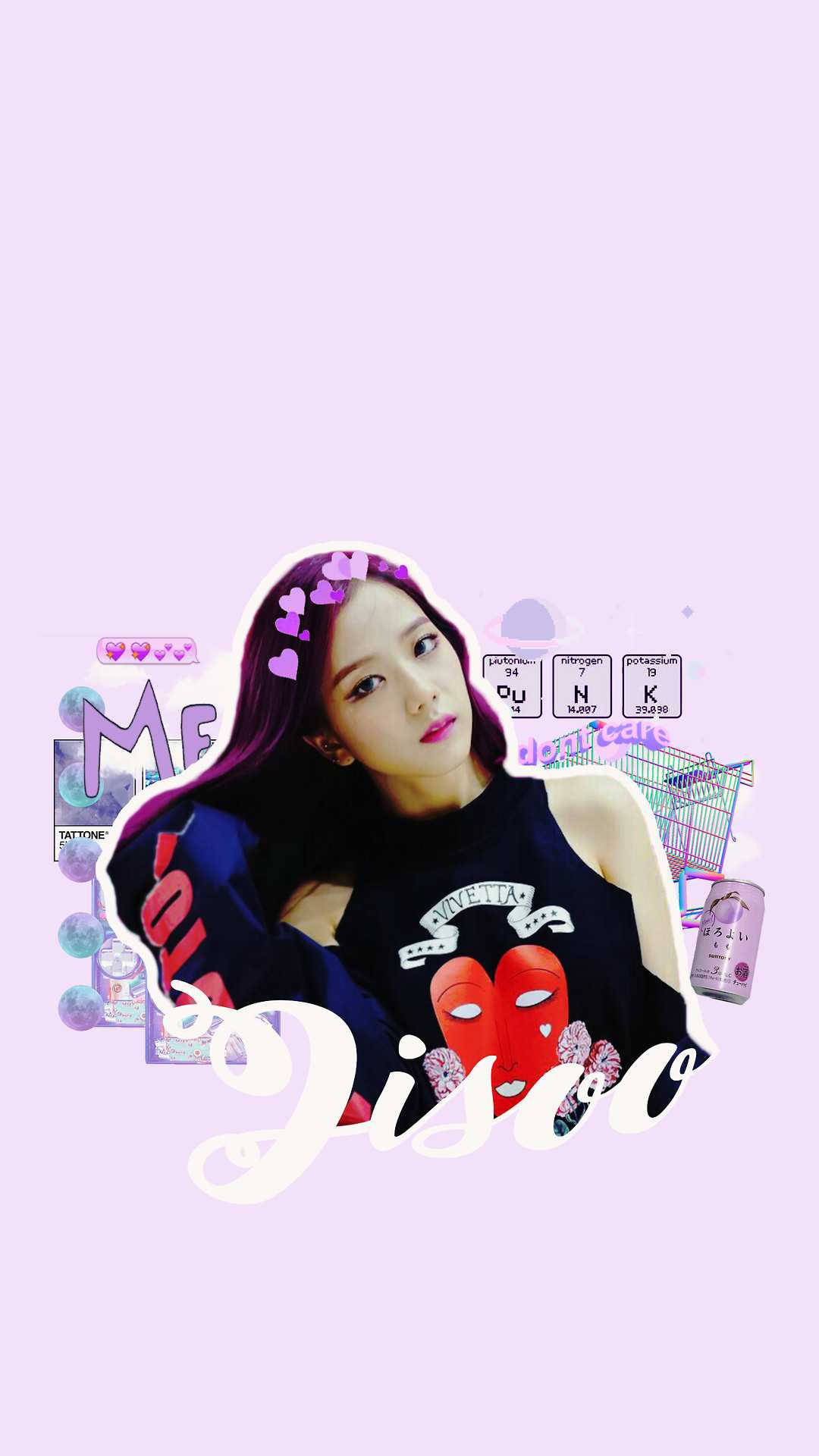 Jisoo, integrante del grupo femenino surcoreano Blackpink, muestra su álbum de recortes púrpura. Fondos de pantalla