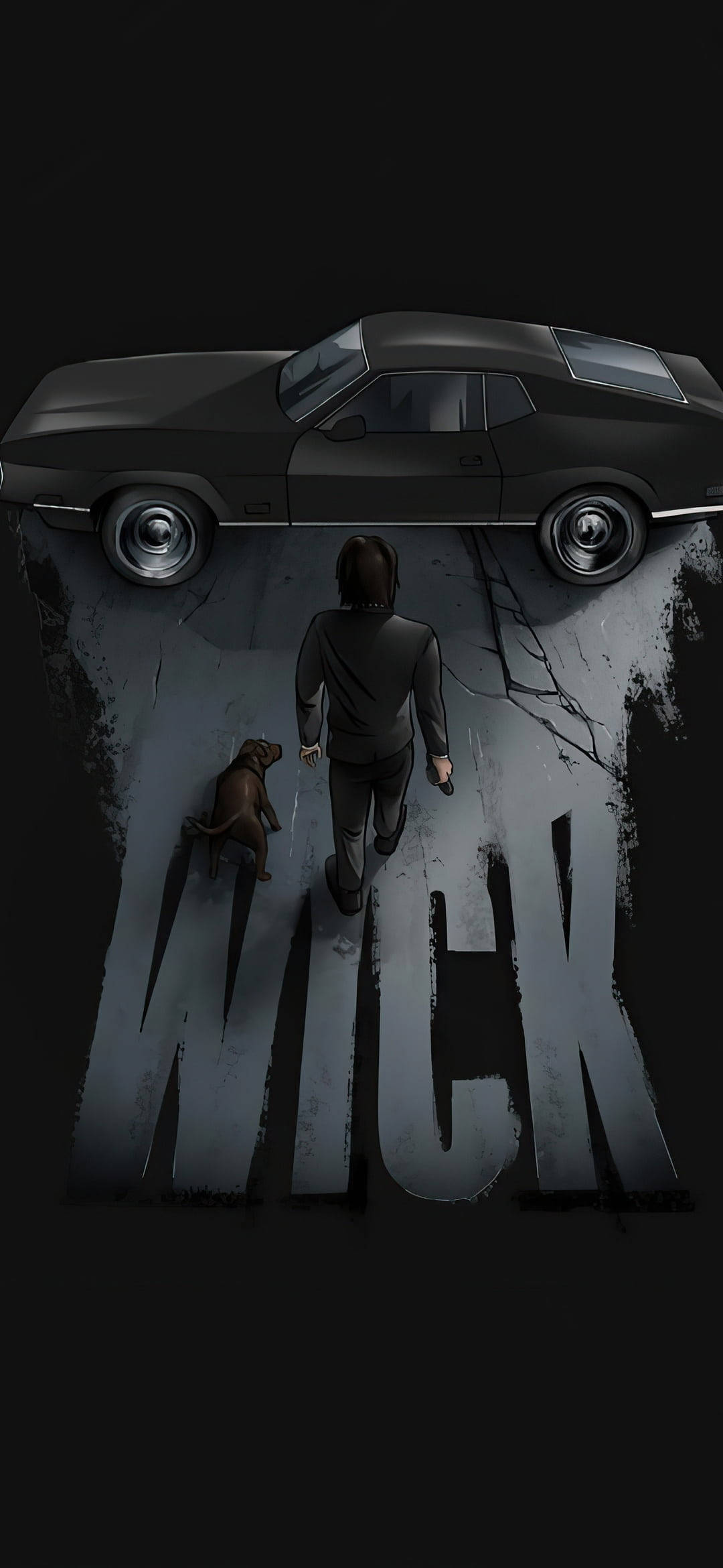 John Wick negro AMOLED Fondos de pantalla