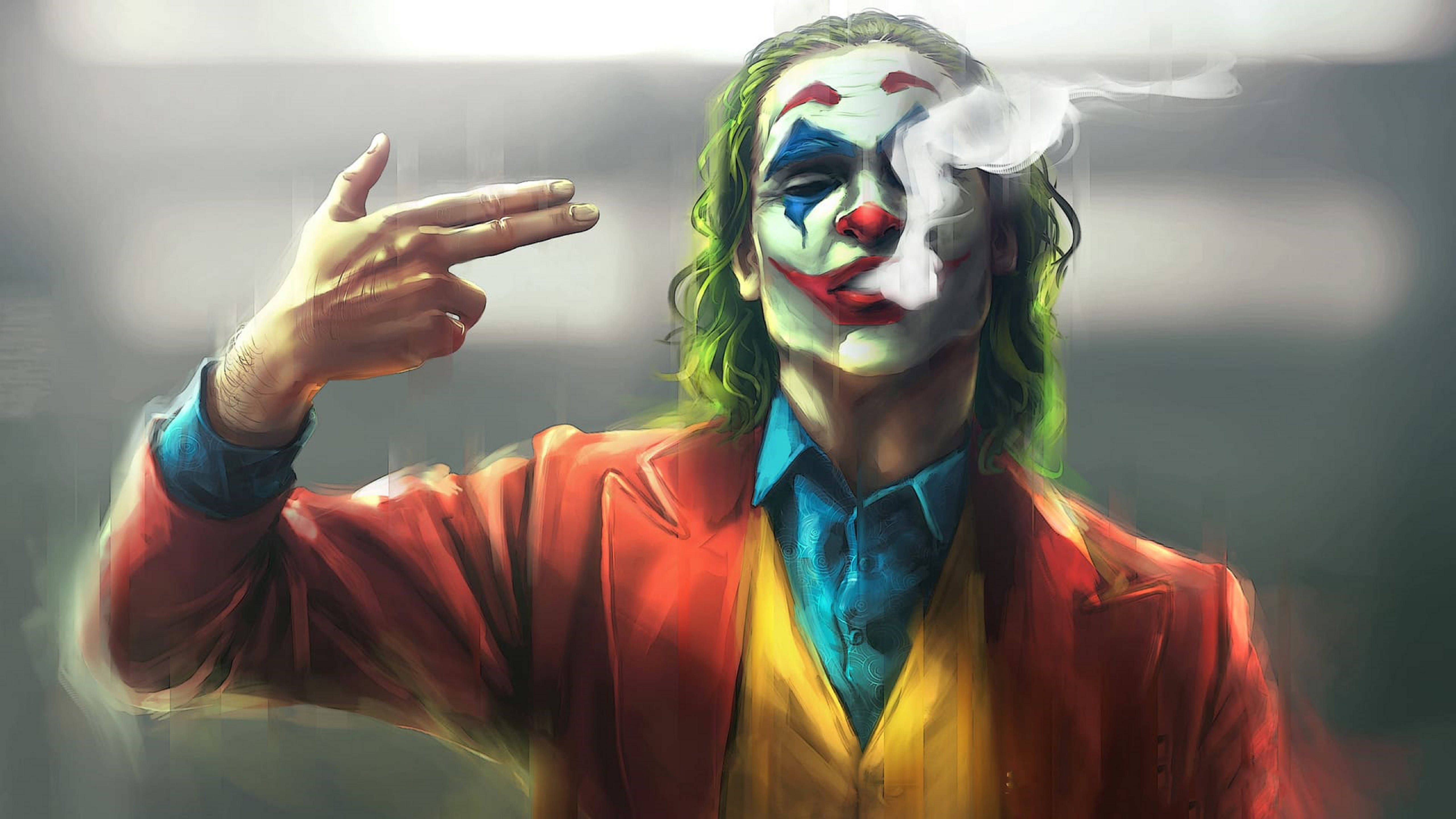 Joker 2019 Fumando Pintura Fondos de pantalla