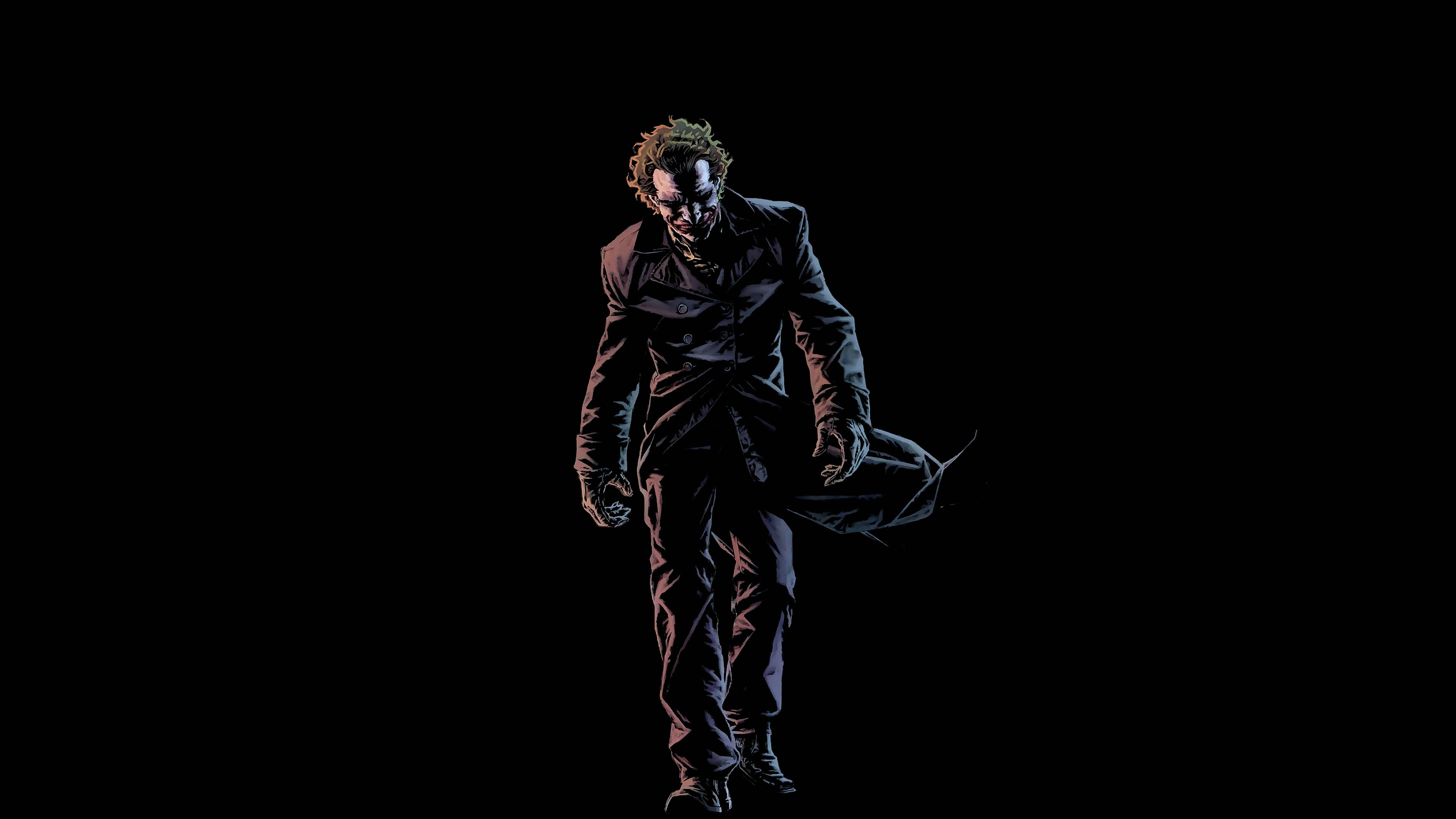 Joker caminando en negro Ultra HD Fondos de pantalla