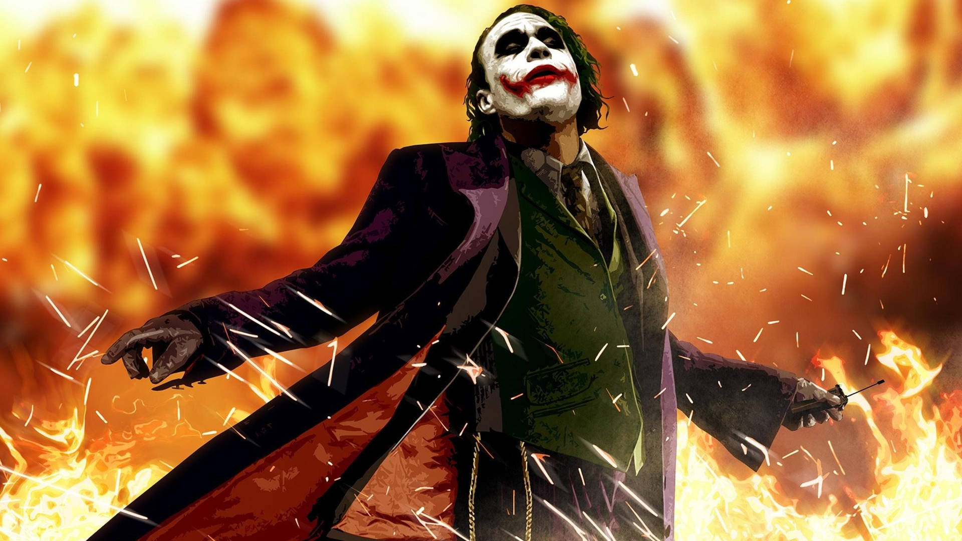 Fondo de pantalla de Joker en Llamas