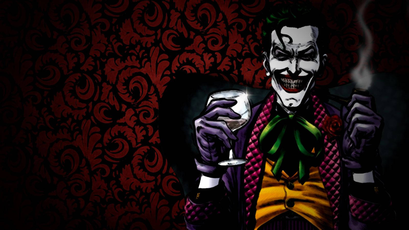 Fondo de Pantalla de Joker Rojo Bebiendo Vino