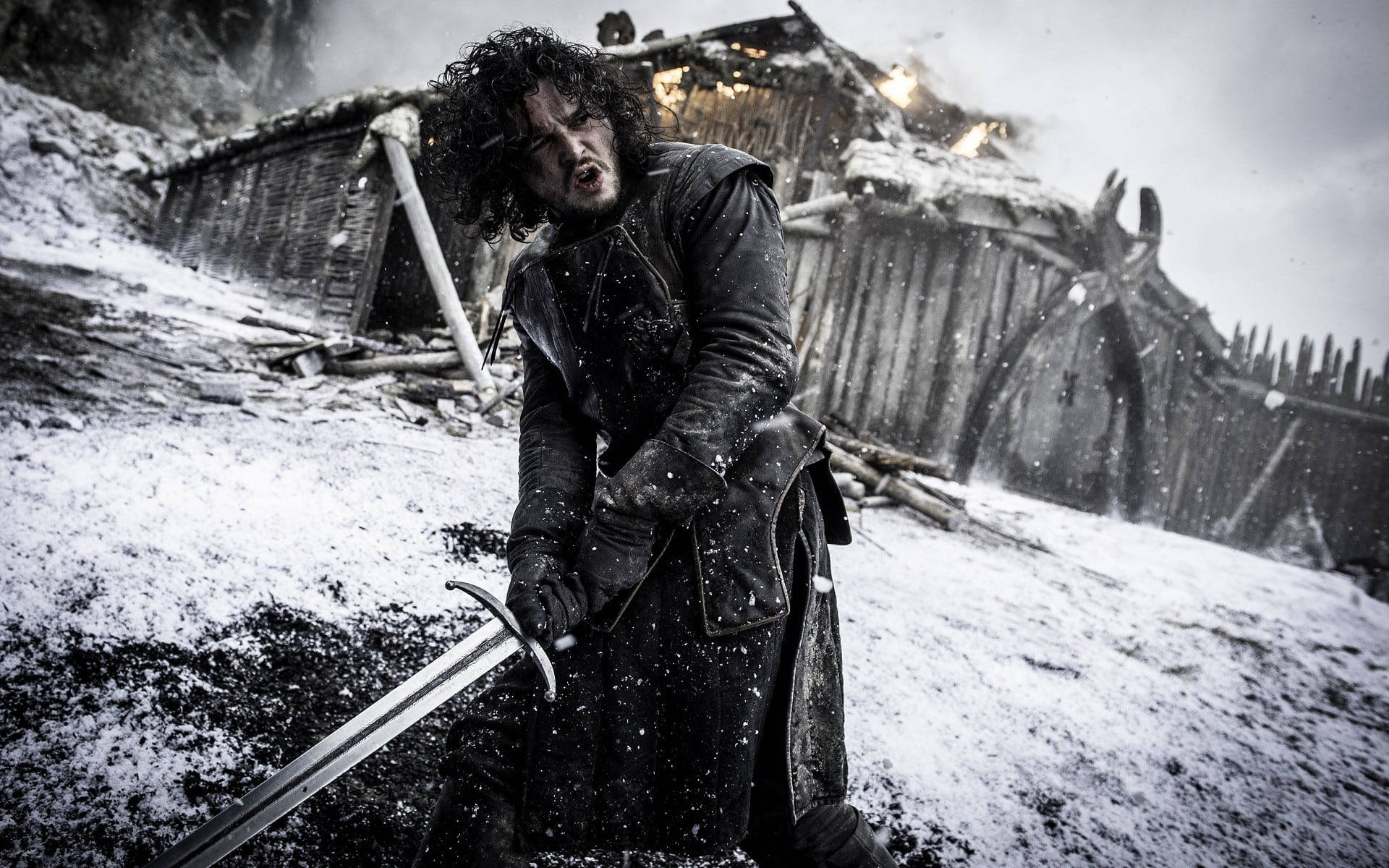 Jon Snow en plena batalla de Game of Thrones Fondos de pantalla