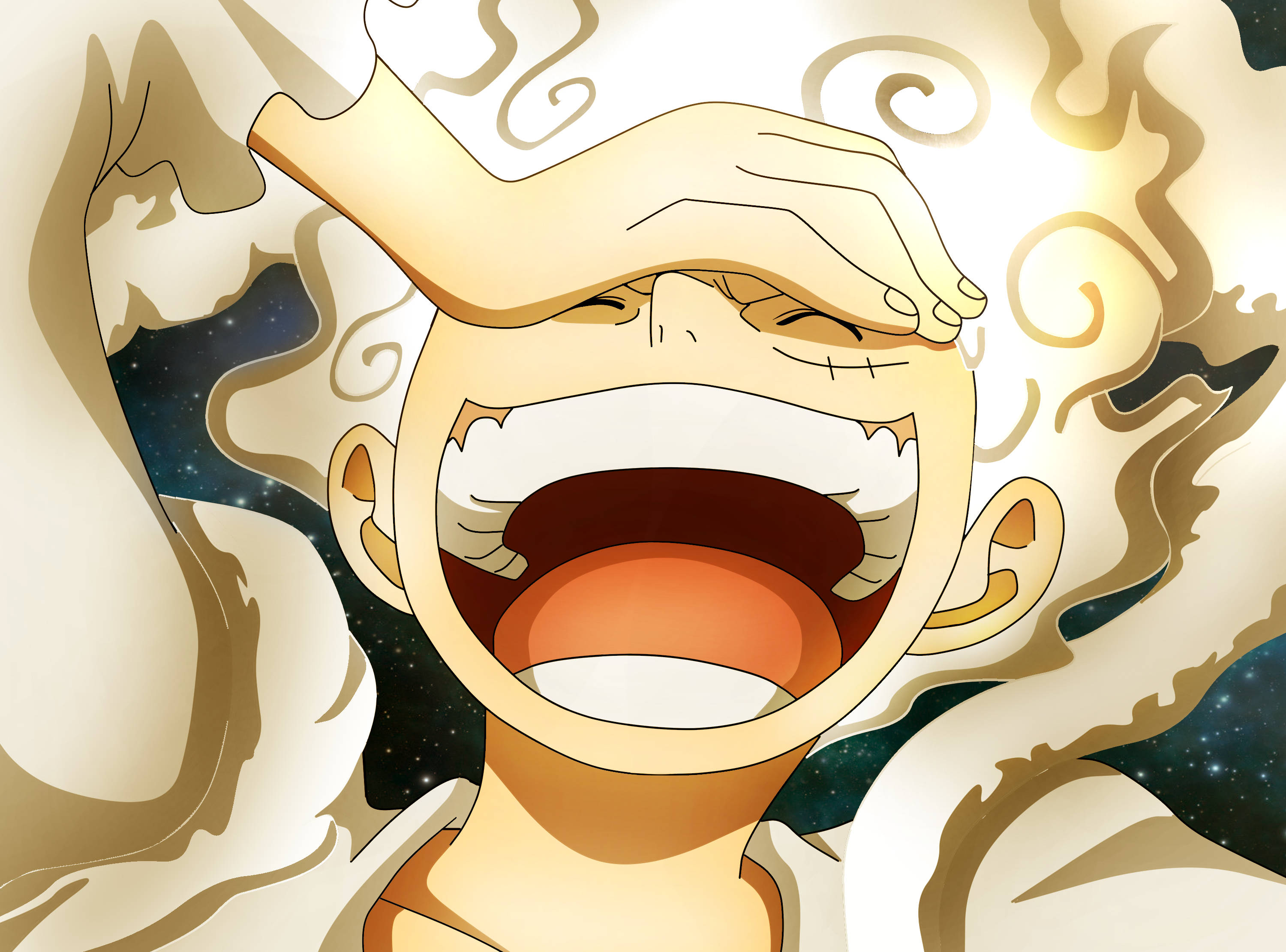 Joy Boy Luffy riendo a carcajadas Fondos de pantalla