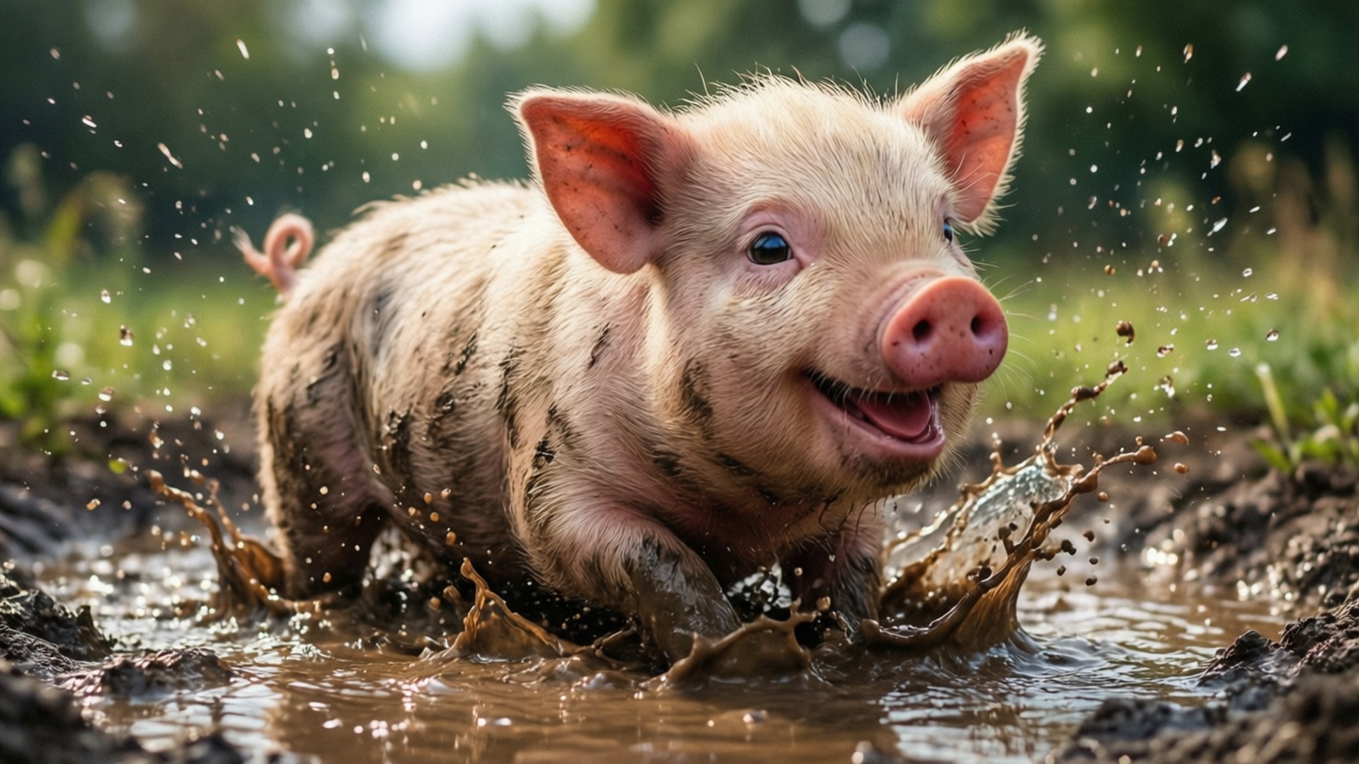 Juego de Cerdo en el Lodo Fondos de pantalla