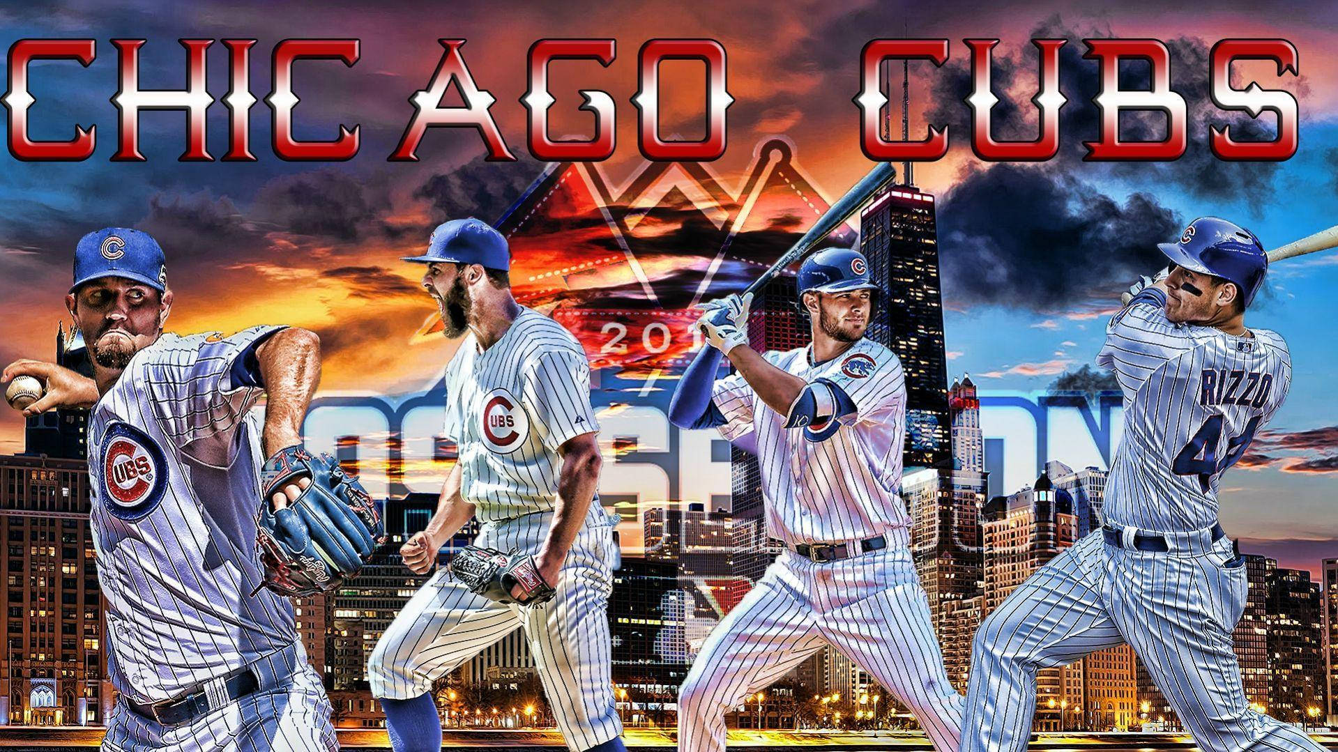 Jugadores de los Chicago Cubs con Anthony Rizzo Fondos de pantalla