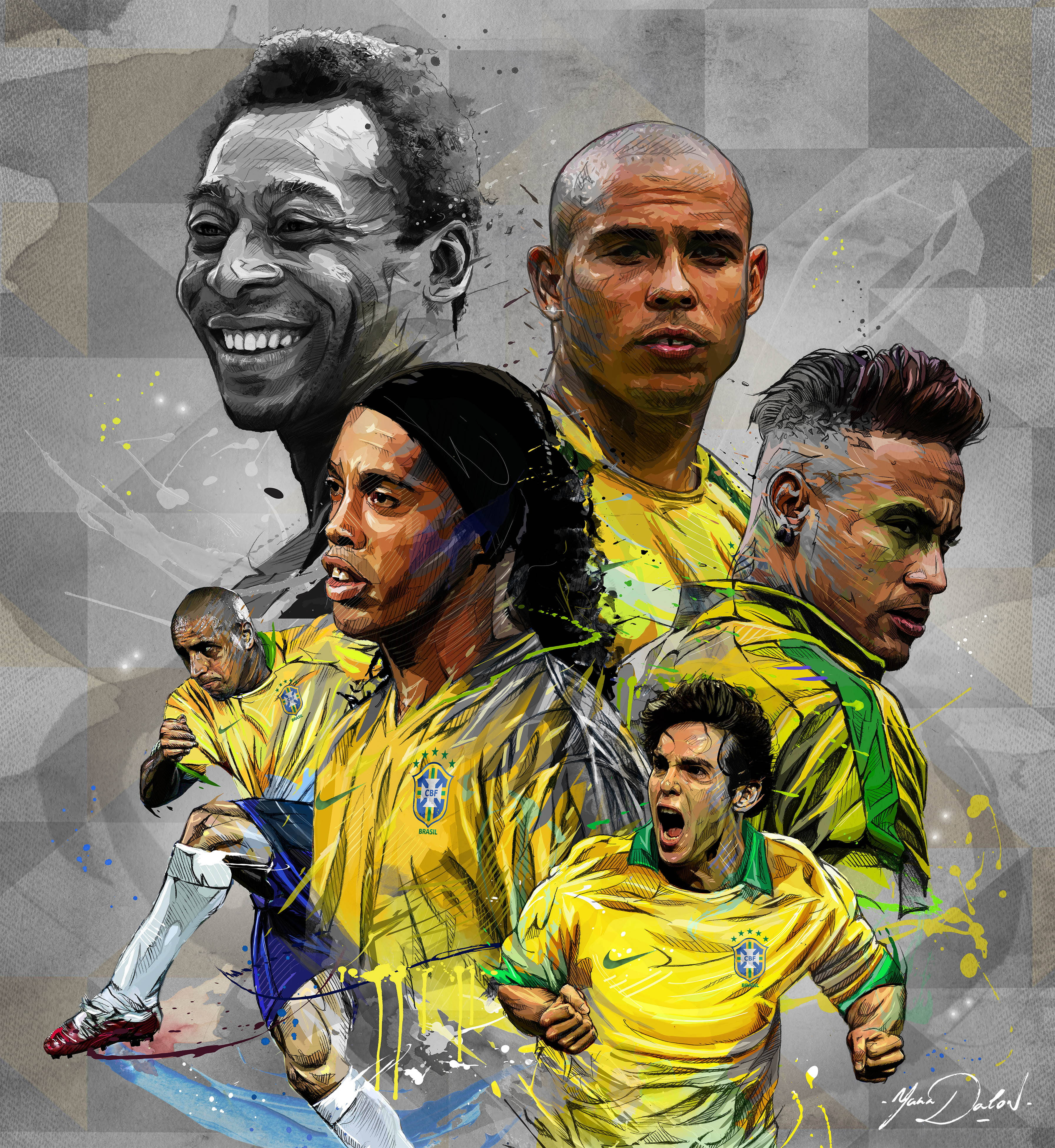 Jugadores del Salón de la Fama de la Selección de Fútbol de Brasil Fondos de pantalla