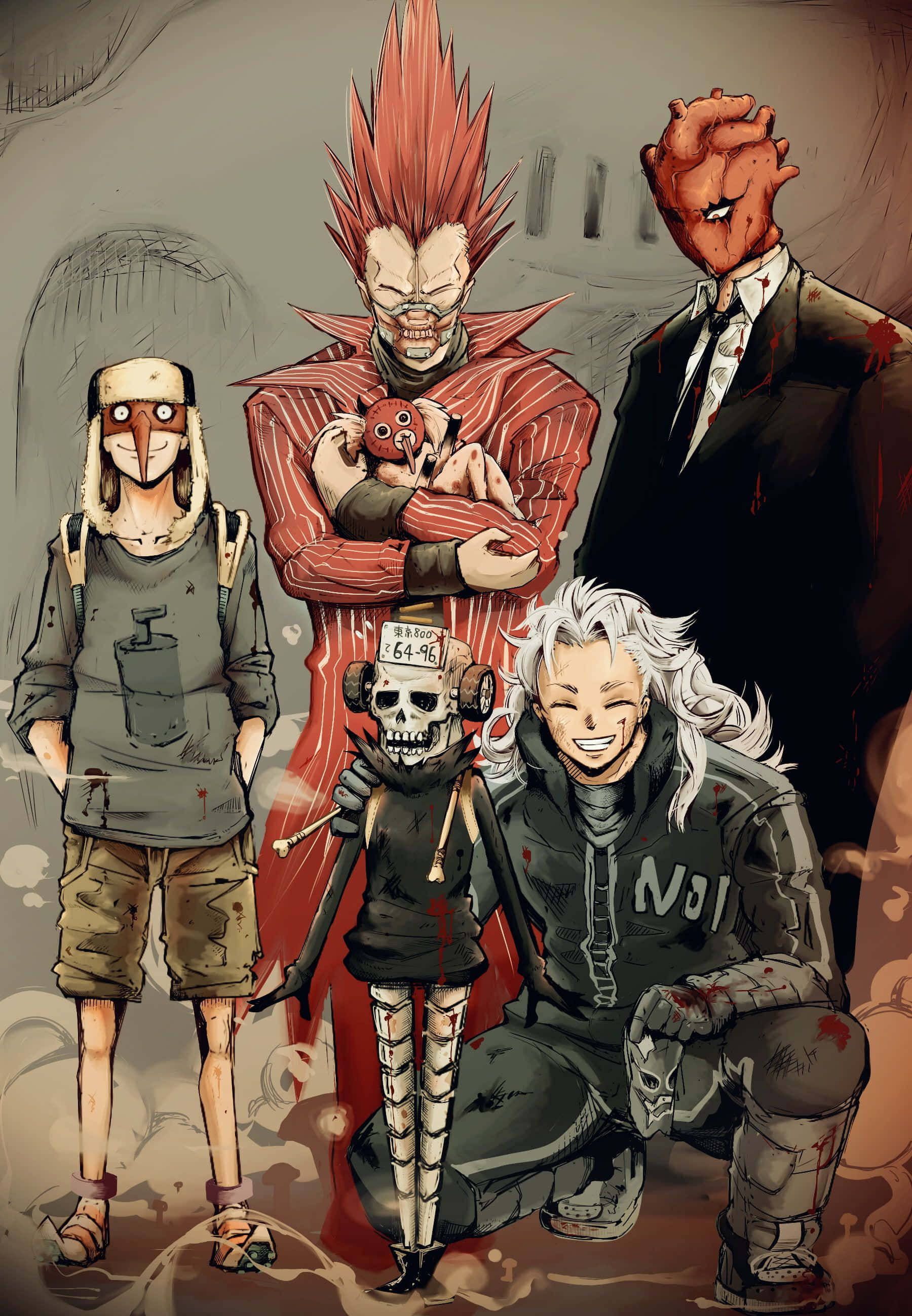 Kaiman, el protagonista de Dorohedoro, listo para enfrentar a sus enemigos Fondos de pantalla
