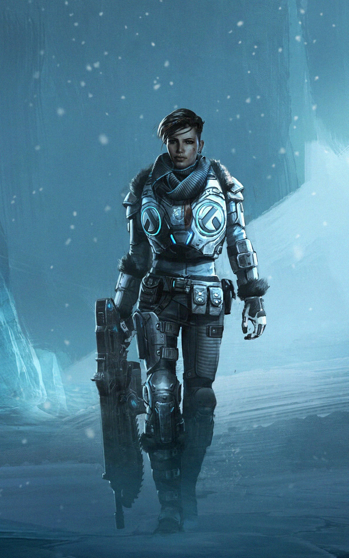 Kait Diaz Caminando Gears 5 Teléfono Fondos de pantalla