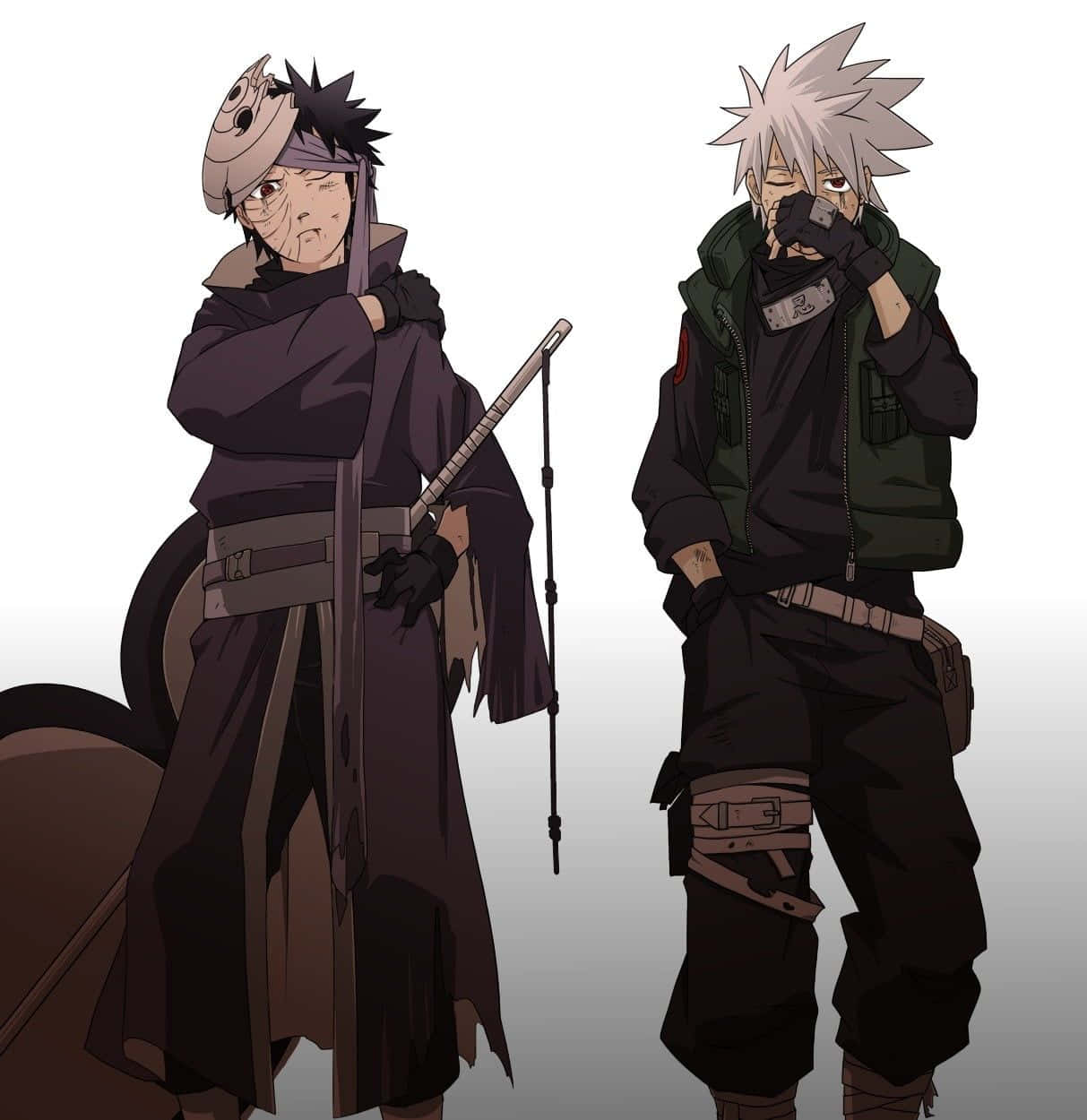 Kakashi y Obito Ninjas Fondos de pantalla