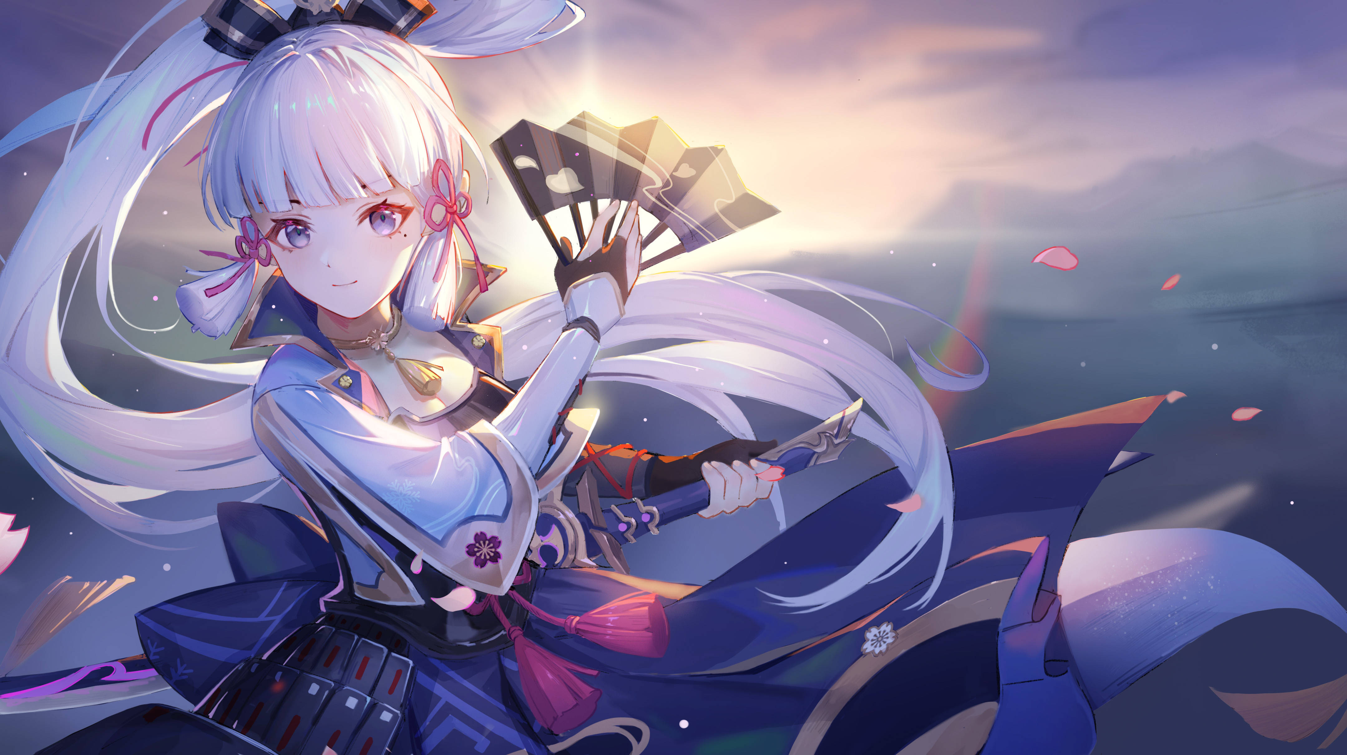 Kamisato Ayaka de Genshin Impact Fondos de pantalla