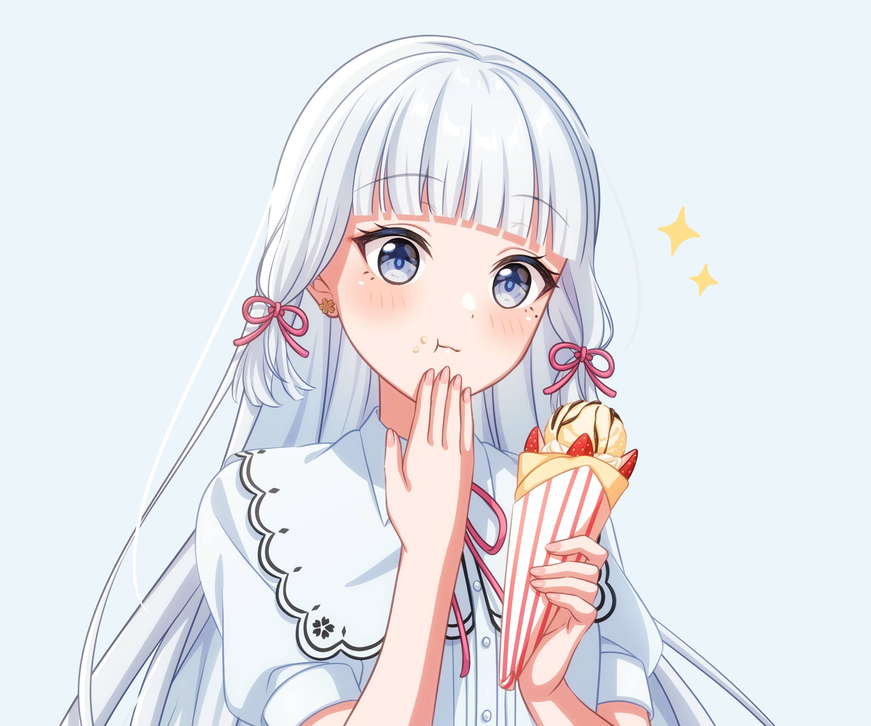 Kamisato Ayaka tierna Fondos de pantalla