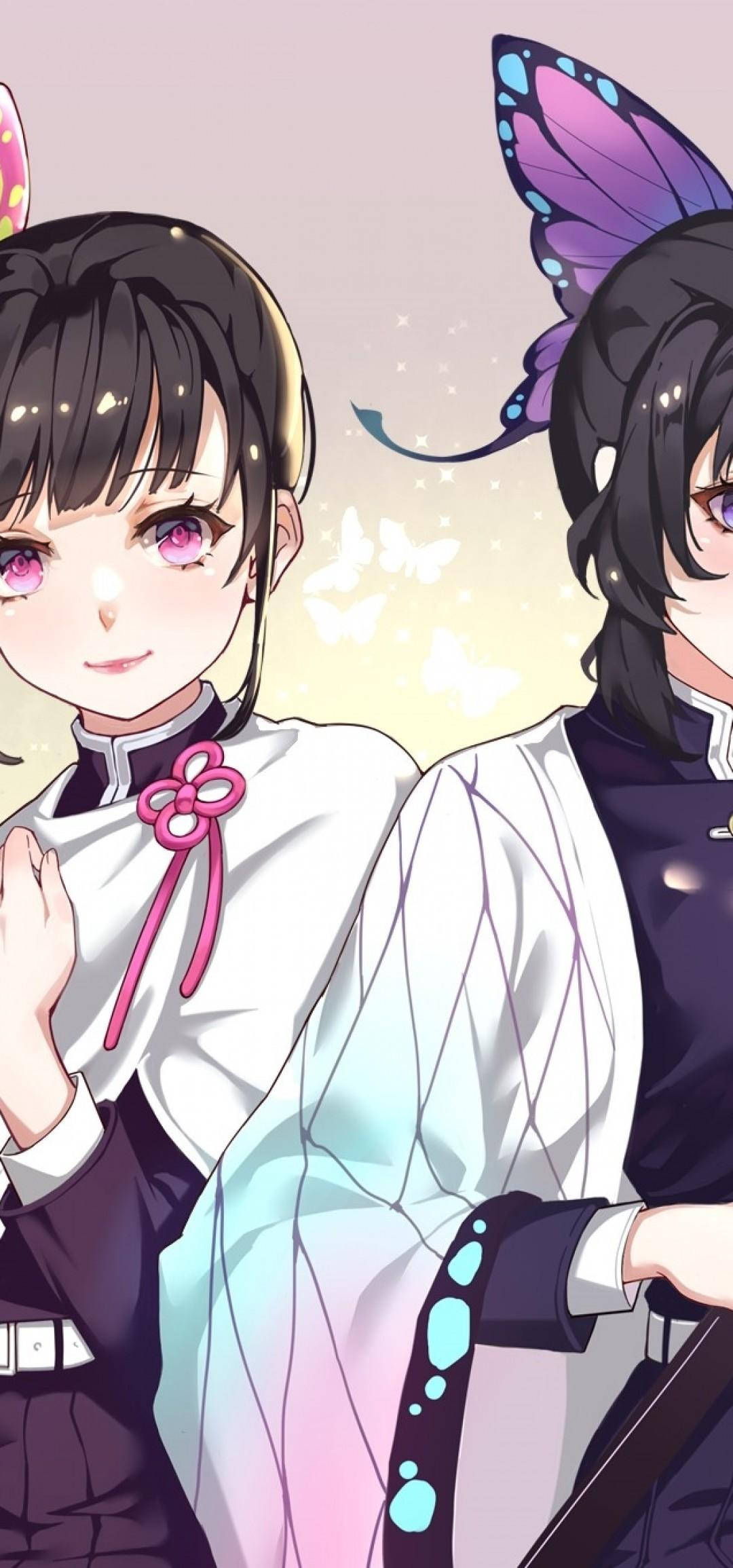 Kanao Tsuyuri con Shinobu Fondos de pantalla