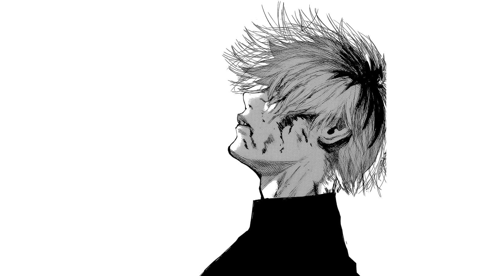 Kaneki Ken de Tokyo Ghoul en Blanco y Negro Fondos de pantalla