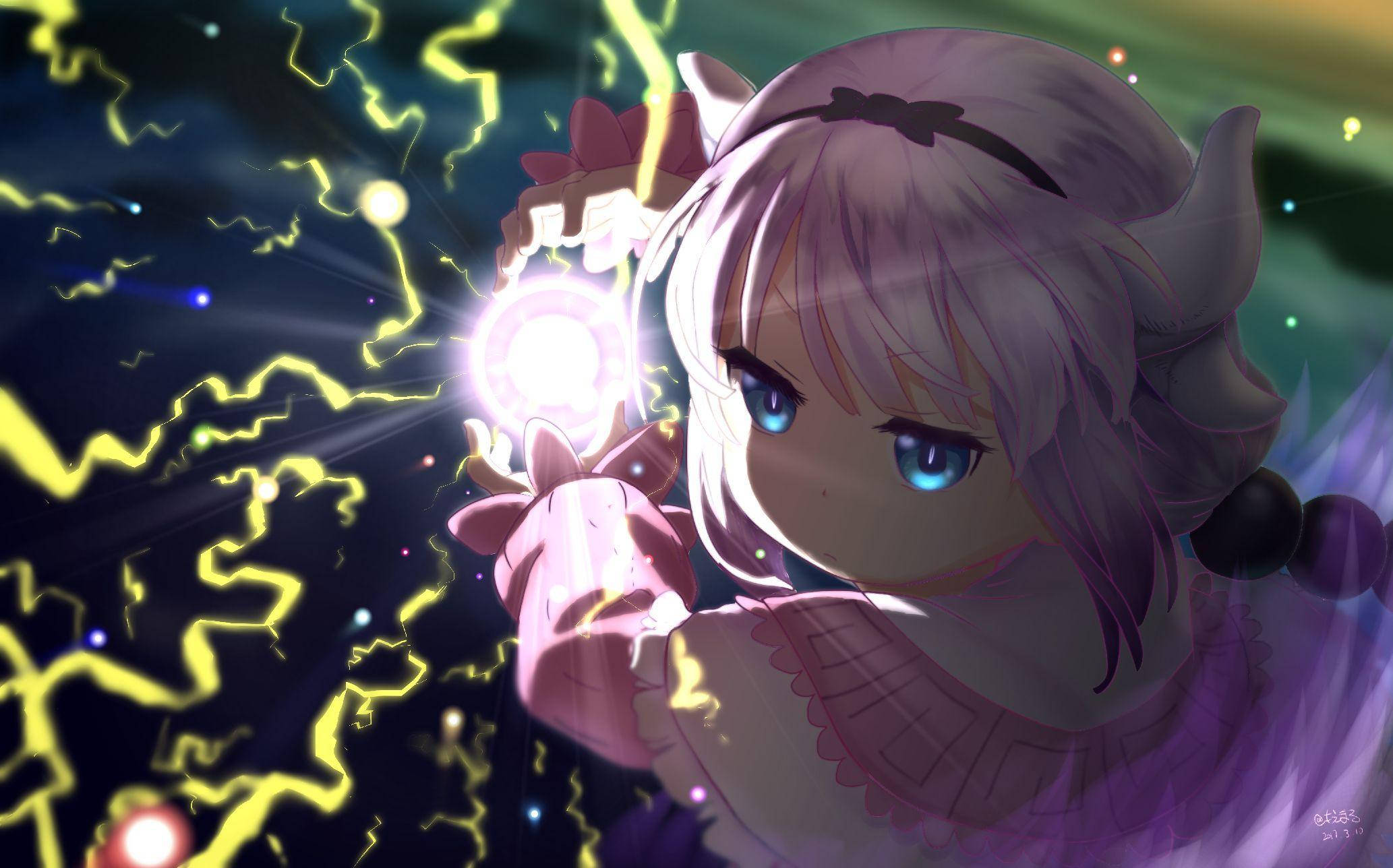 Kanna Dragón Anime Lindo PFP Fondos de pantalla