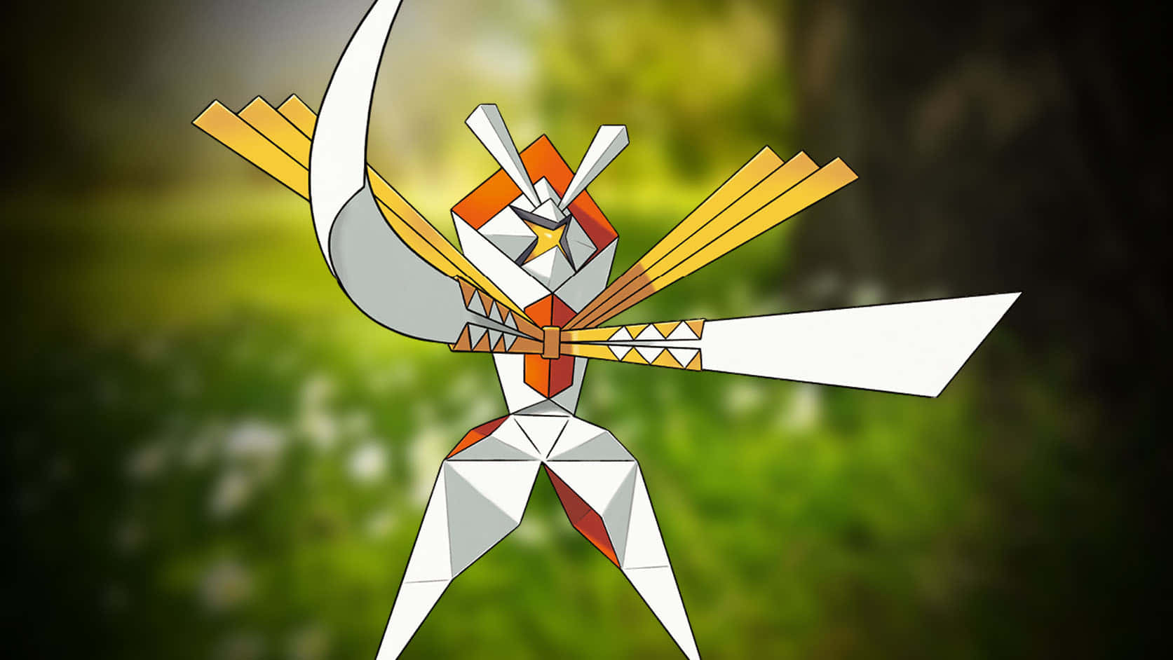 Kartana Pokémon con fondo natural Fondos de pantalla