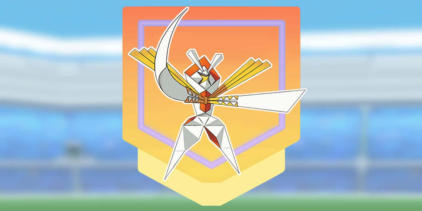 Kartana Pokémon sobre fondo naranja Fondos de pantalla