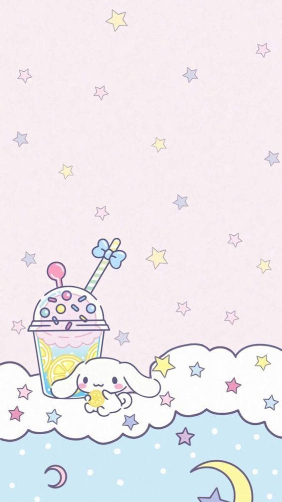 Kawaii HD Cinnamoroll y Estrellas Fondos de pantalla