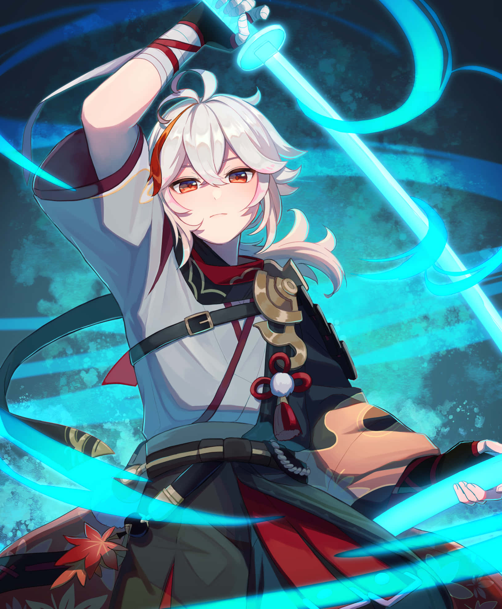 Kazuha Espada Azul Claro Girando Fondos de pantalla