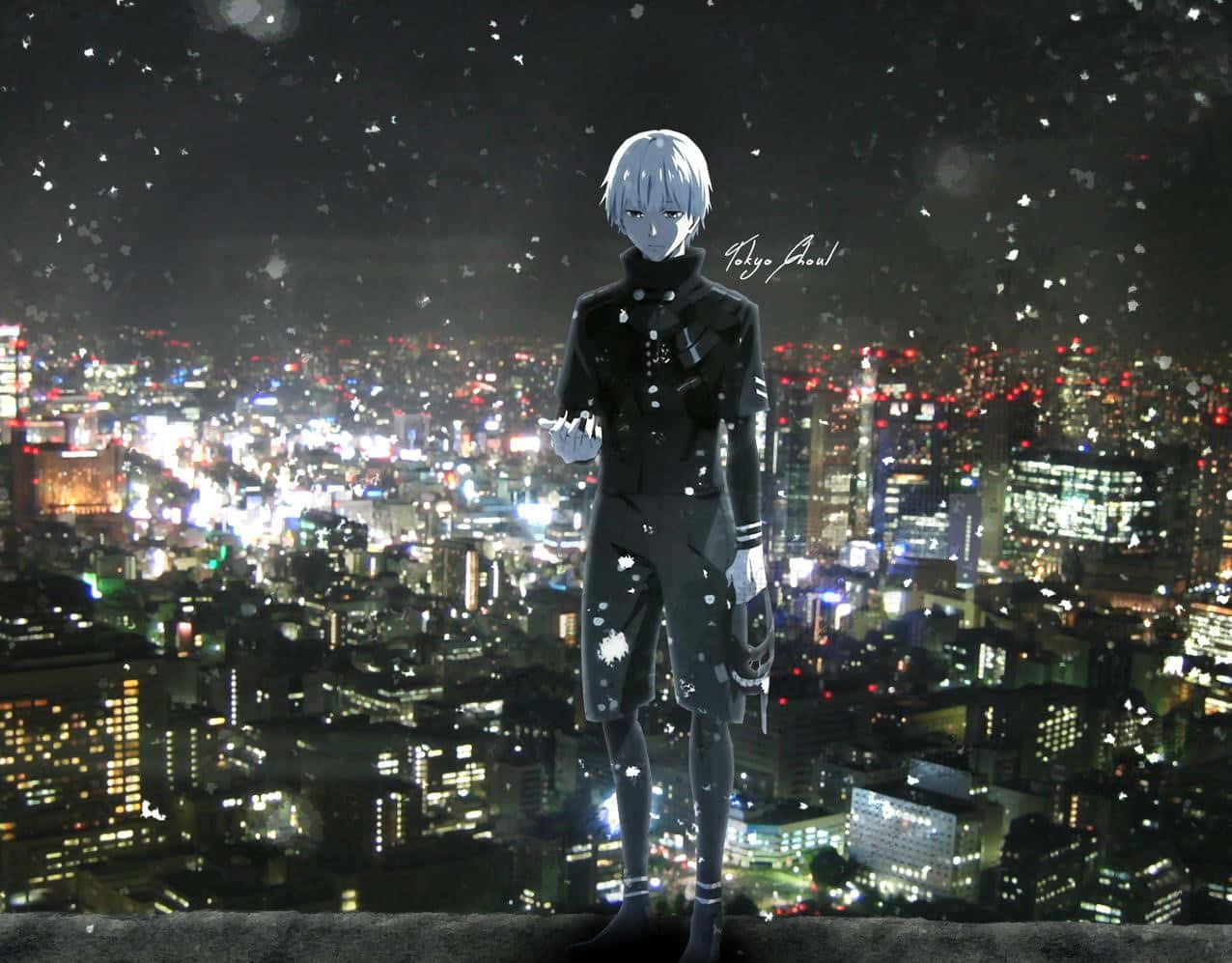 Ken Kaneki en la ciudad de Tokio - Tokyo Ghoul Anime Fondos de pantalla