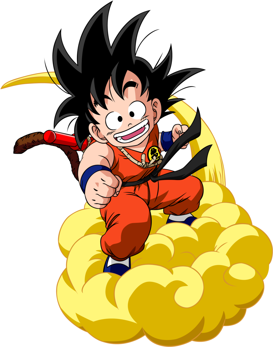 Kid Goku Montado en la Nube Voladora Fondos de pantalla