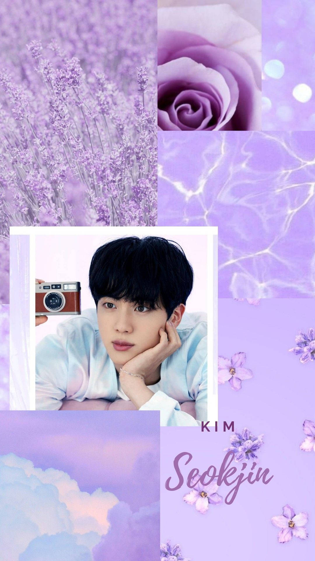 Kim Seokjin Estético Lila Pastel Fondos de pantalla