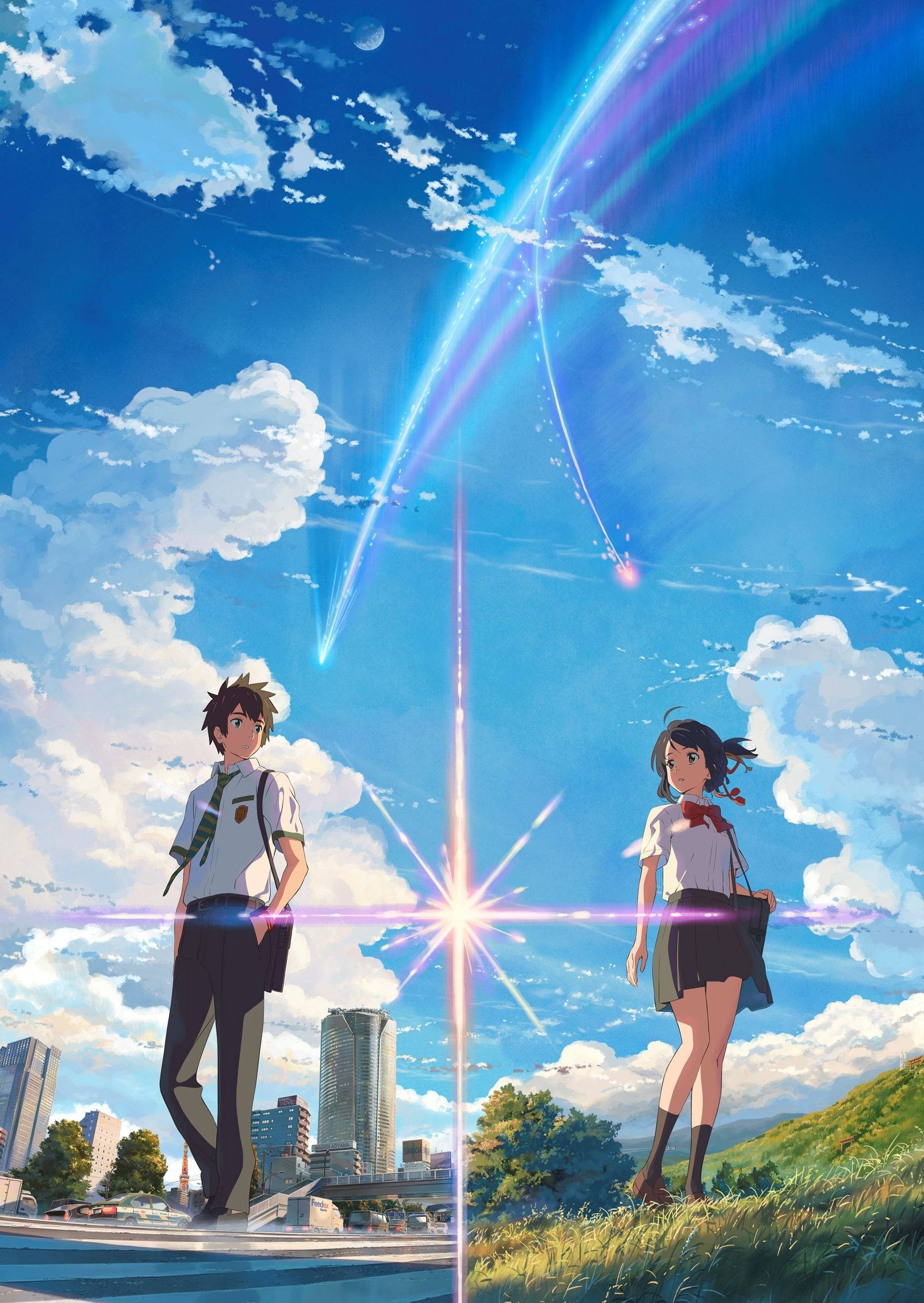 Kimi No Na Wa Taki y Mitsuha Fondos de pantalla