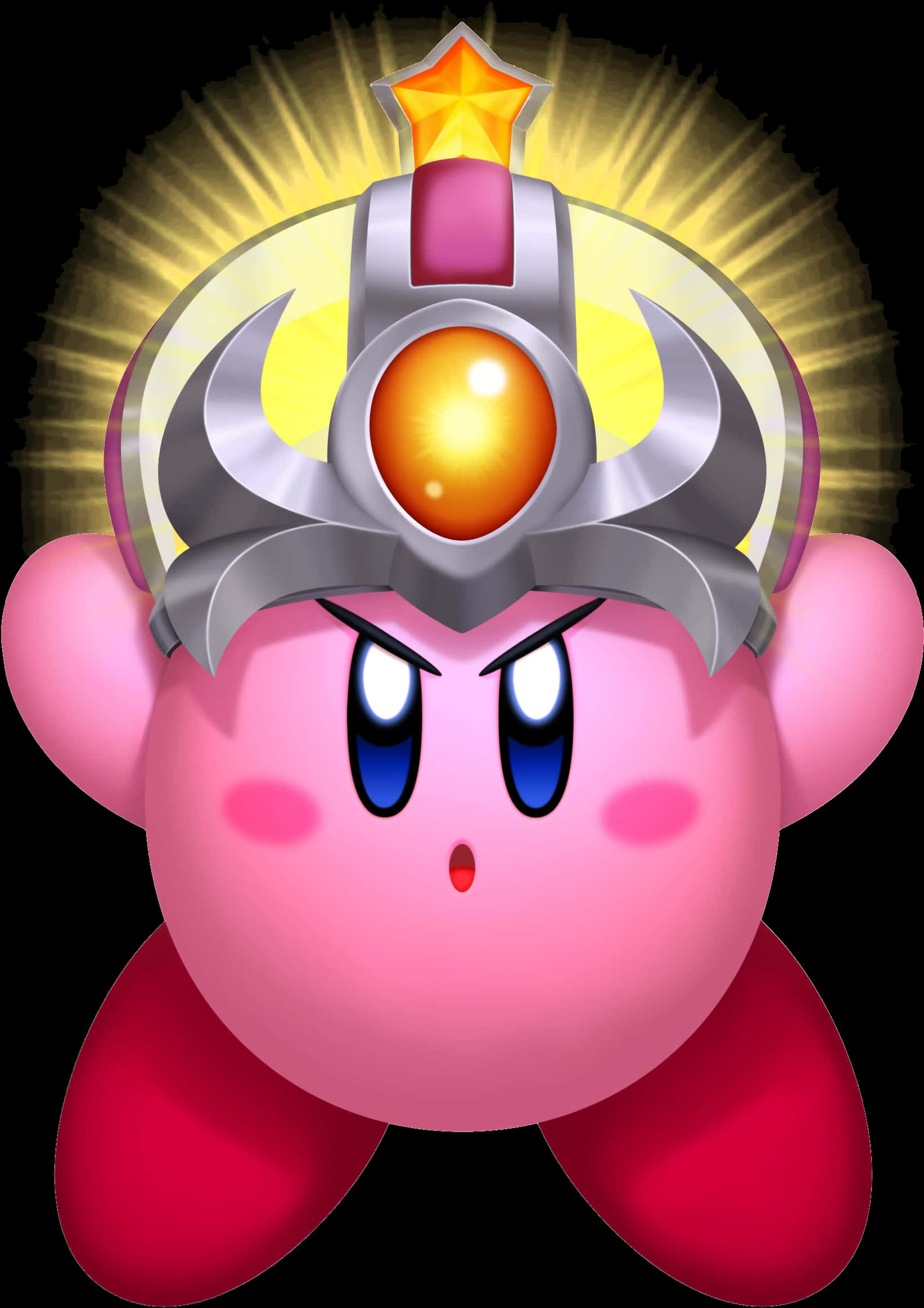 Kirby con casco de estrella y varita Fondos de pantalla