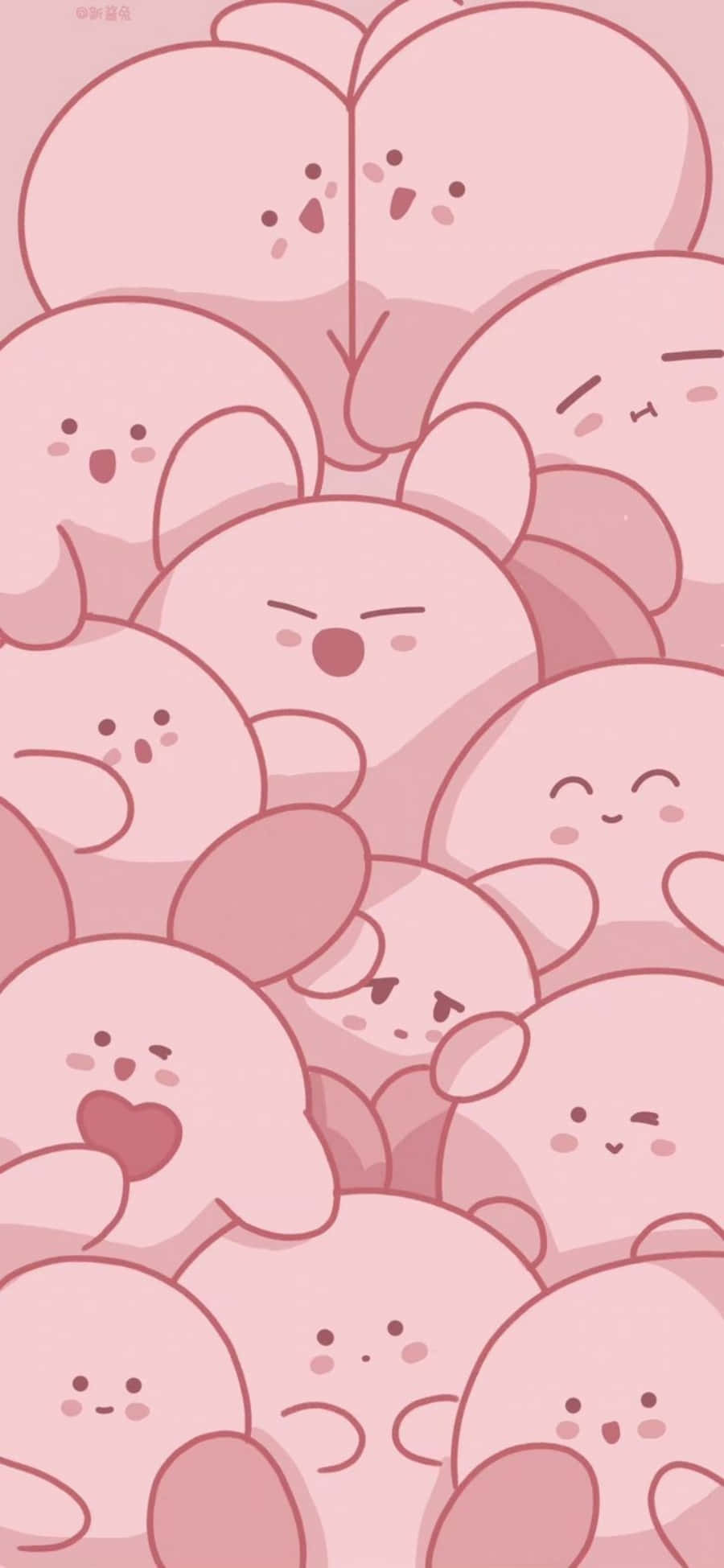 Kirby Kawaii Rosa Estético Fondos de pantalla