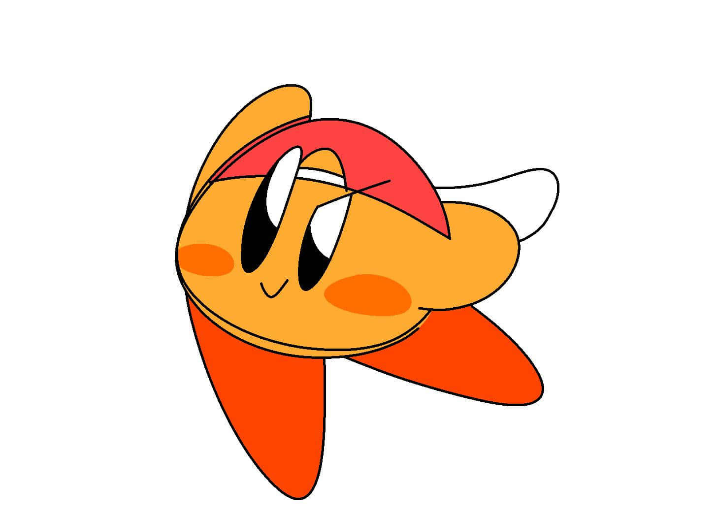 Kirby Naranja Aleatorio de Perfil