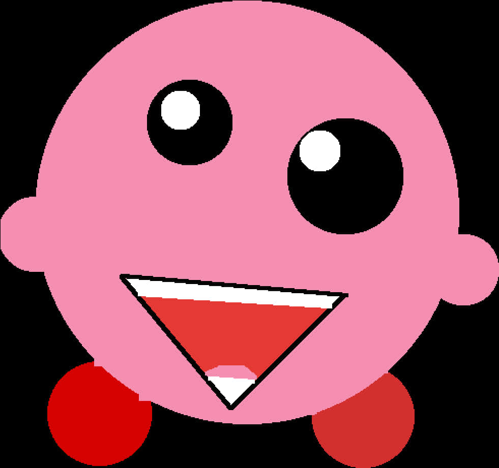 Kirby rosa en gráfico vectorial Fondos de pantalla