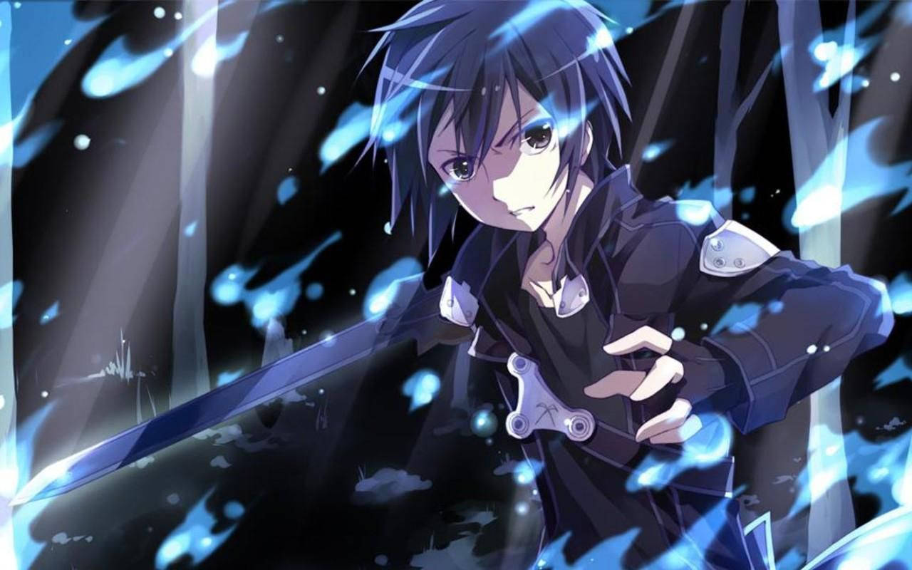 Fondo de pantalla del niño anime Kirito en Sword Art Online