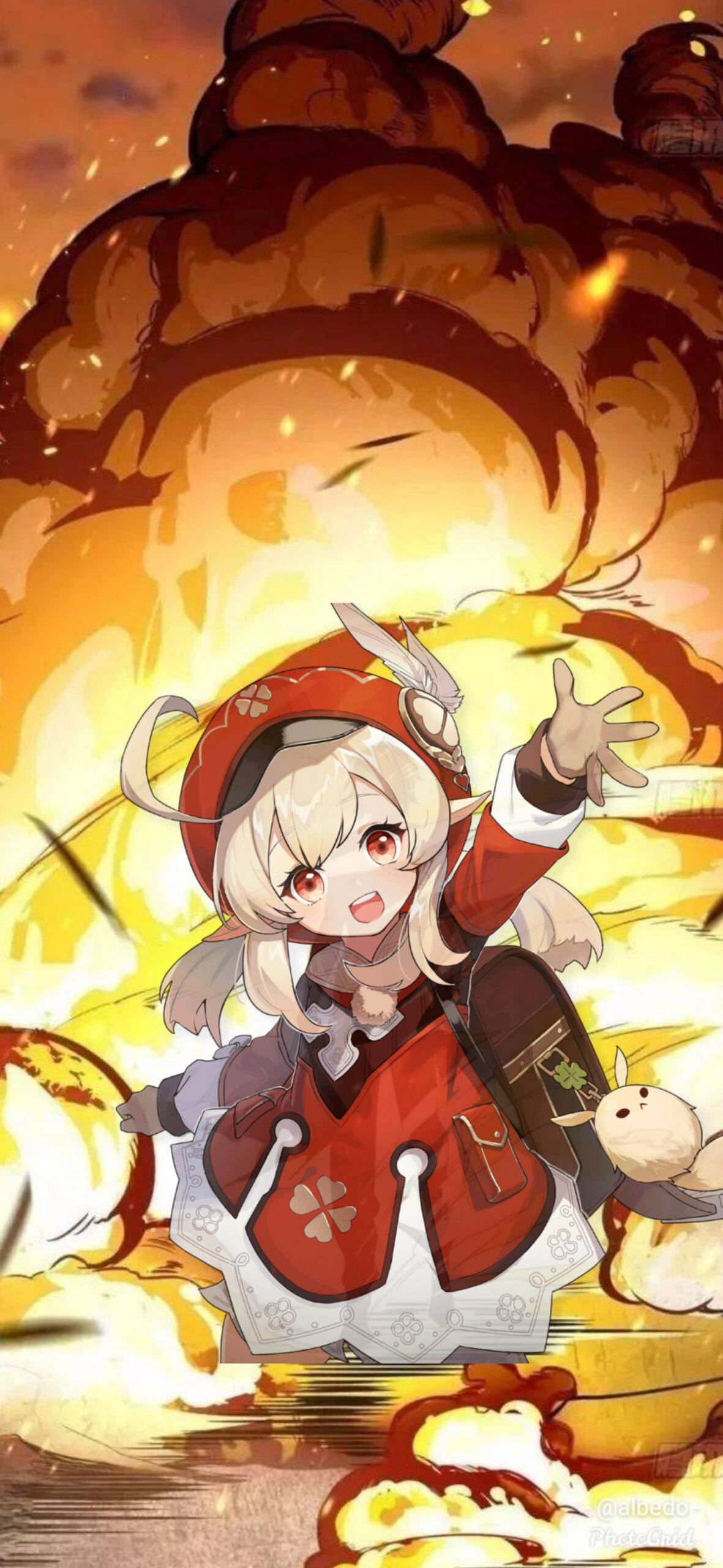 Klee Sonriente para Teléfono Genshin Impact Fondos de pantalla