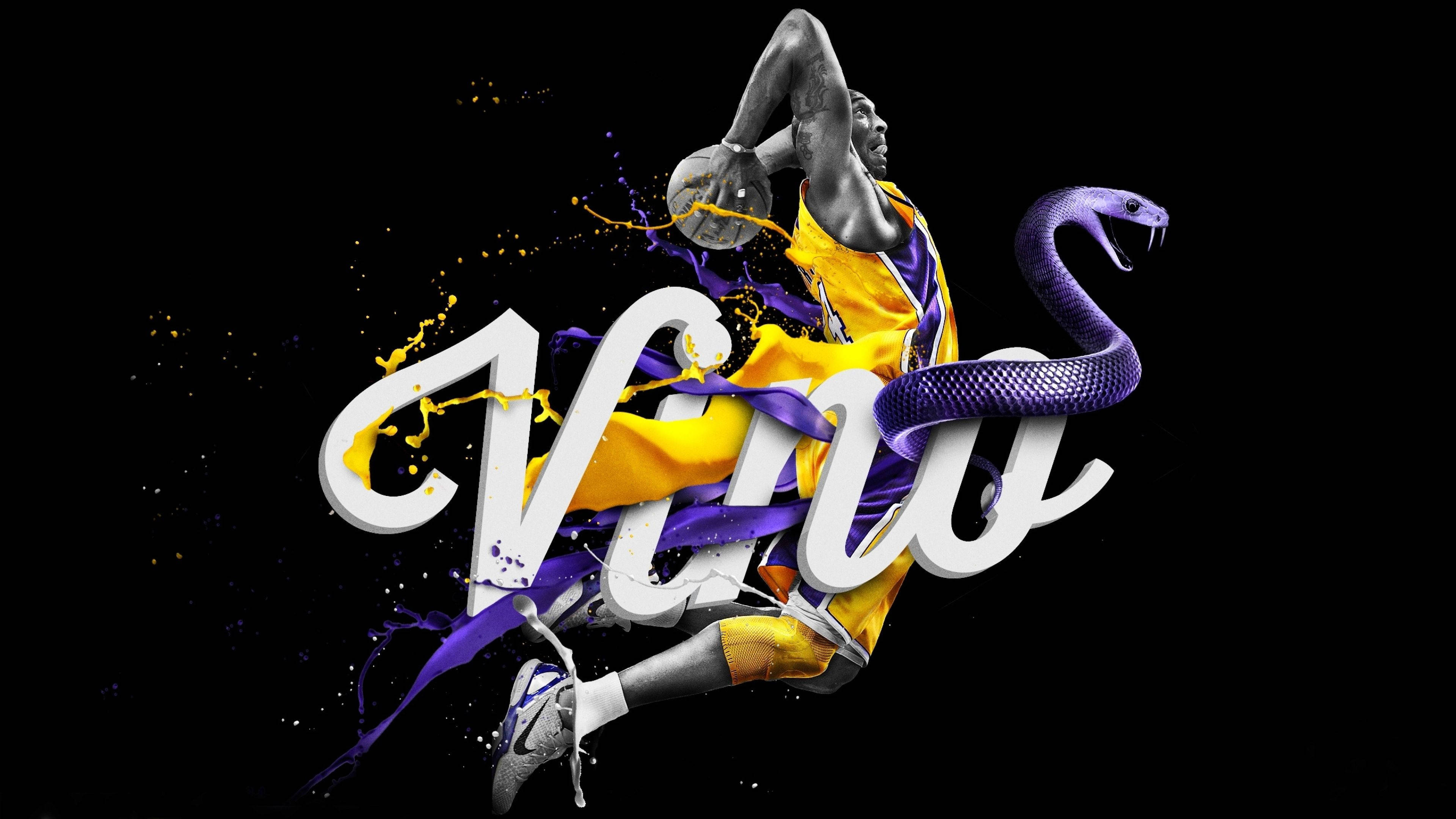 Kobe Bryant 4K Black Mamba Fondos de pantalla
