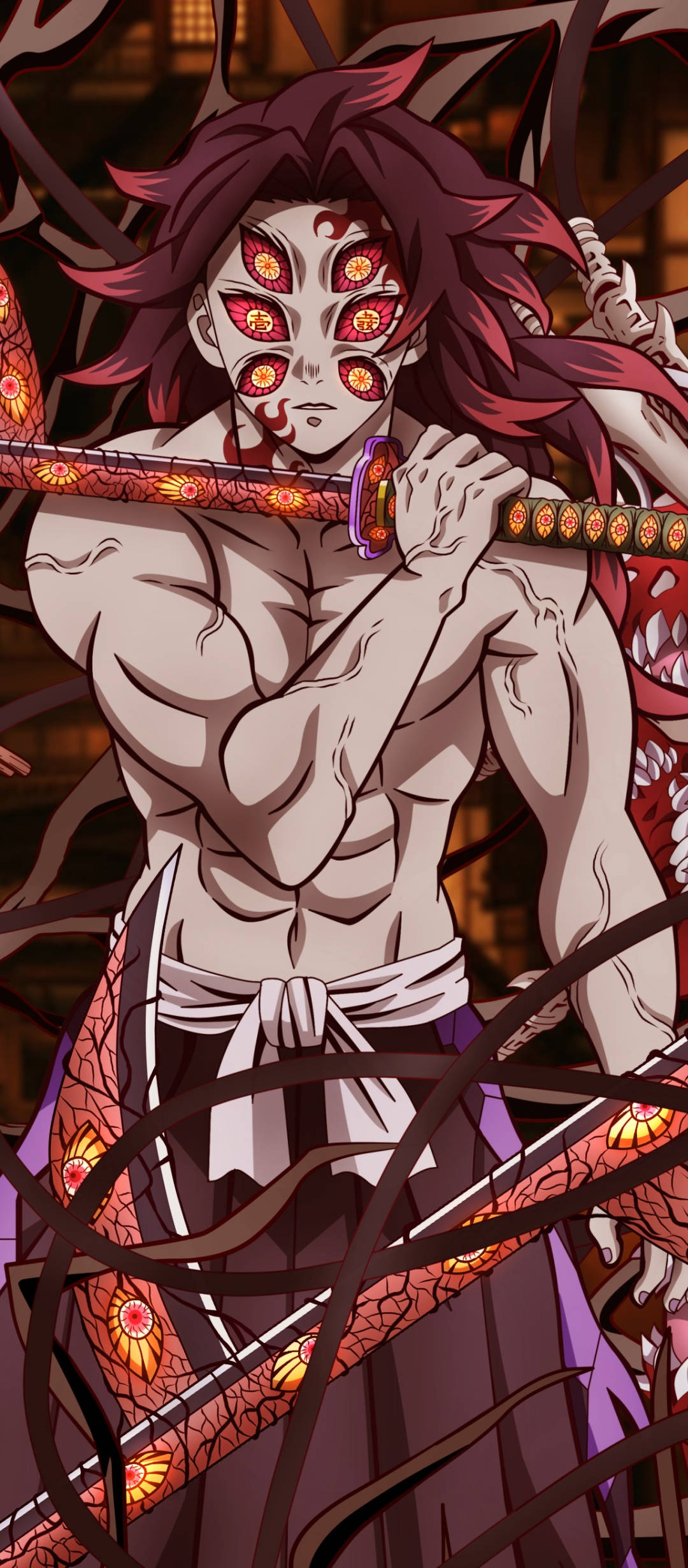Kokushibo de Demon Slayer da su Última Batalla Fondos de pantalla