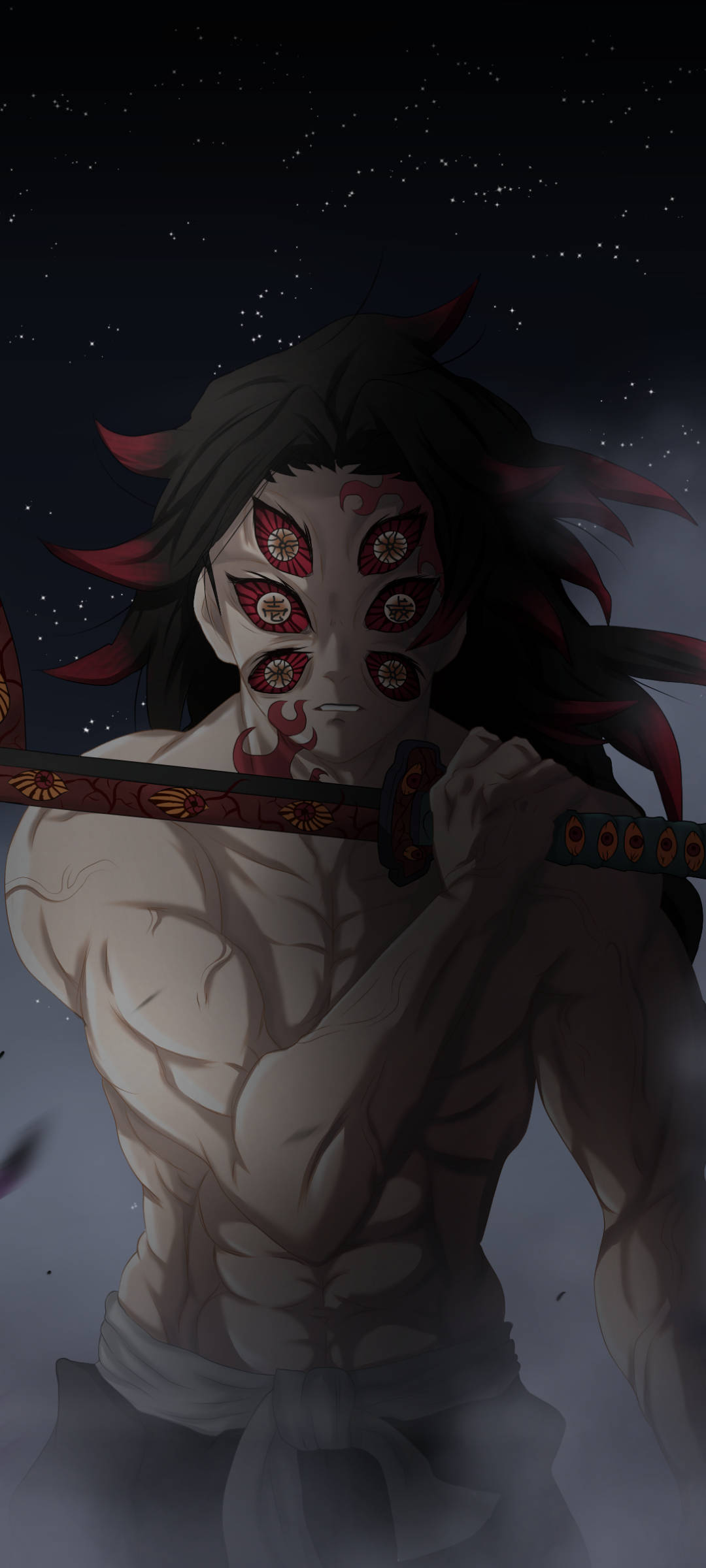 Kokushibo de Demon Slayer musculoso Fondos de pantalla