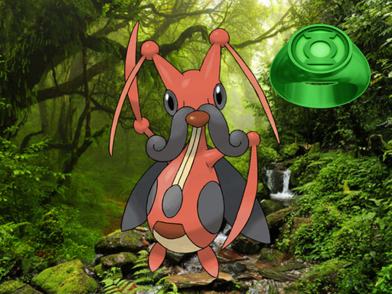 Kricketune Pokemon con fondo de naturaleza Fondos de pantalla