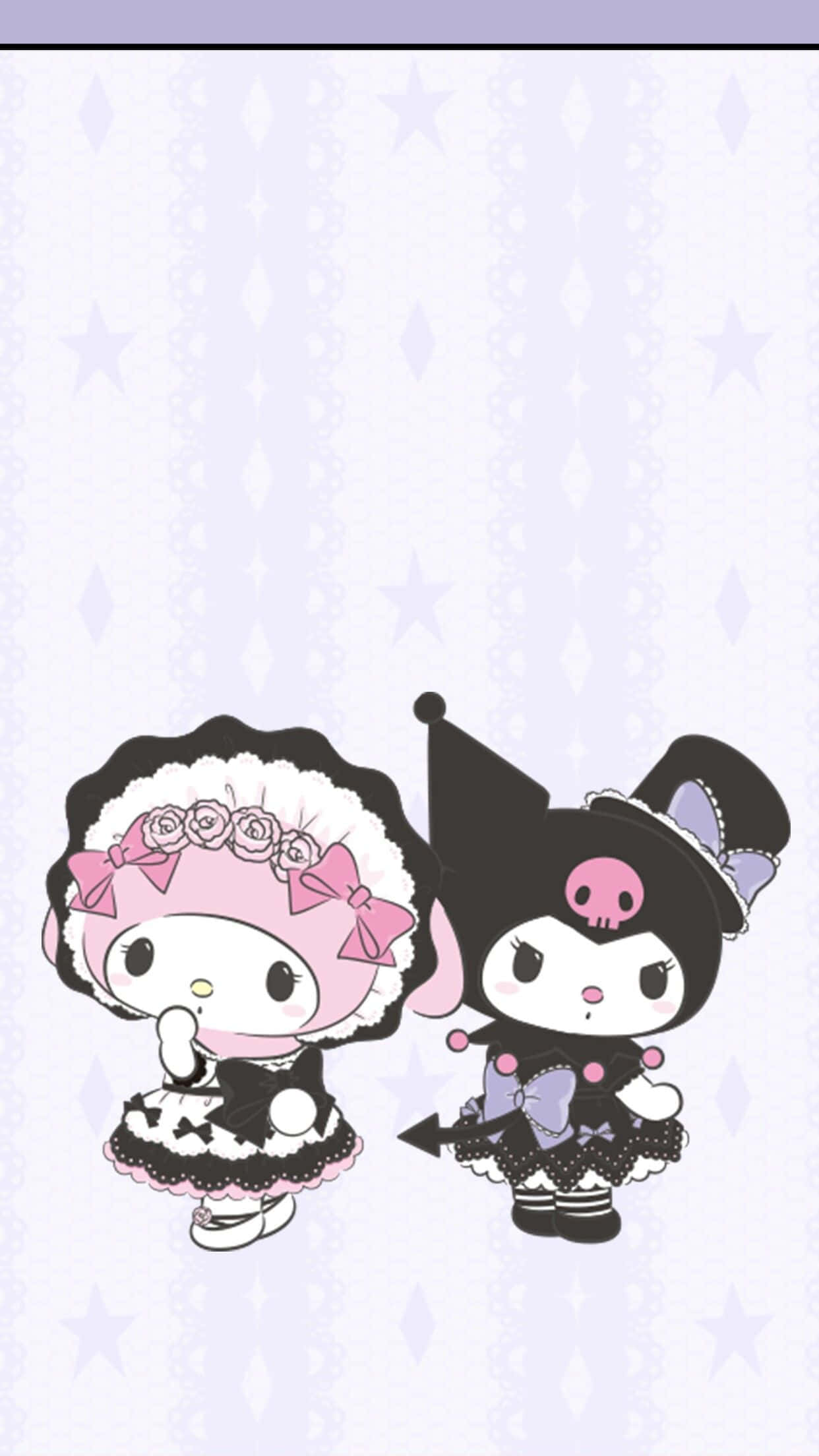 Kuromi iPhone My Melody disfraz de sirvienta Fondos de pantalla
