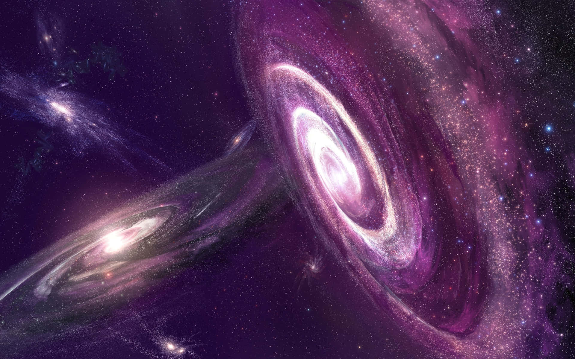 La belleza de la Galaxia Púrpura Fondos de pantalla
