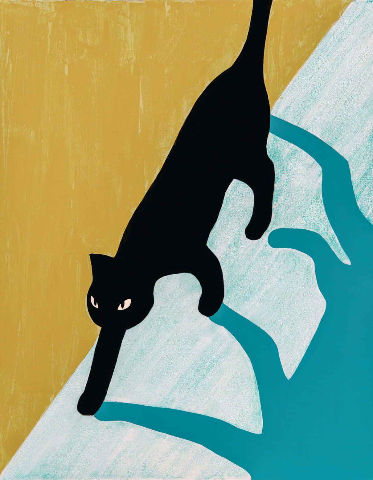 La belleza de un gato negro, asomándose a lo desconocido Fondos de pantalla